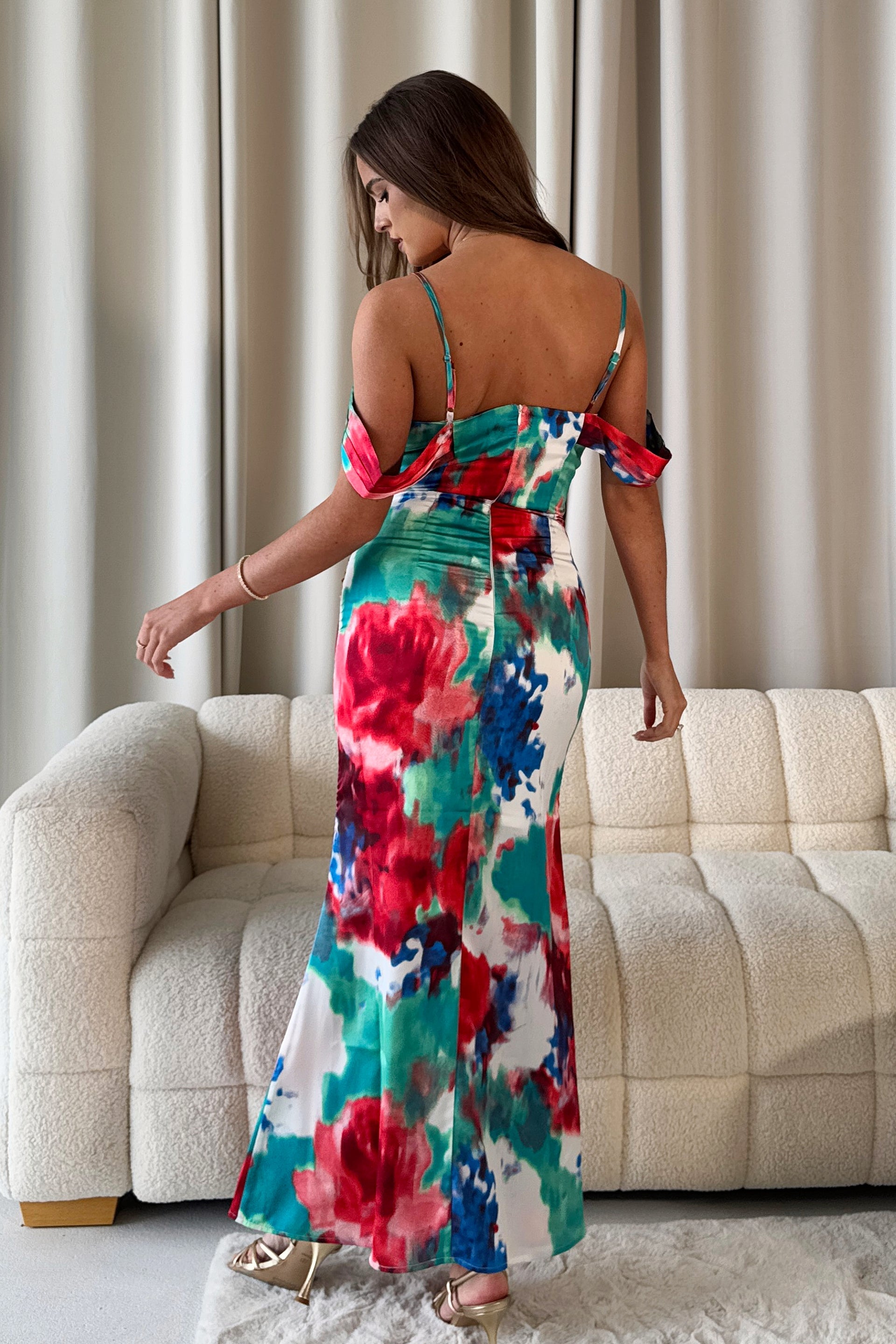 Madeline Mermaid Maxi Dress Red
