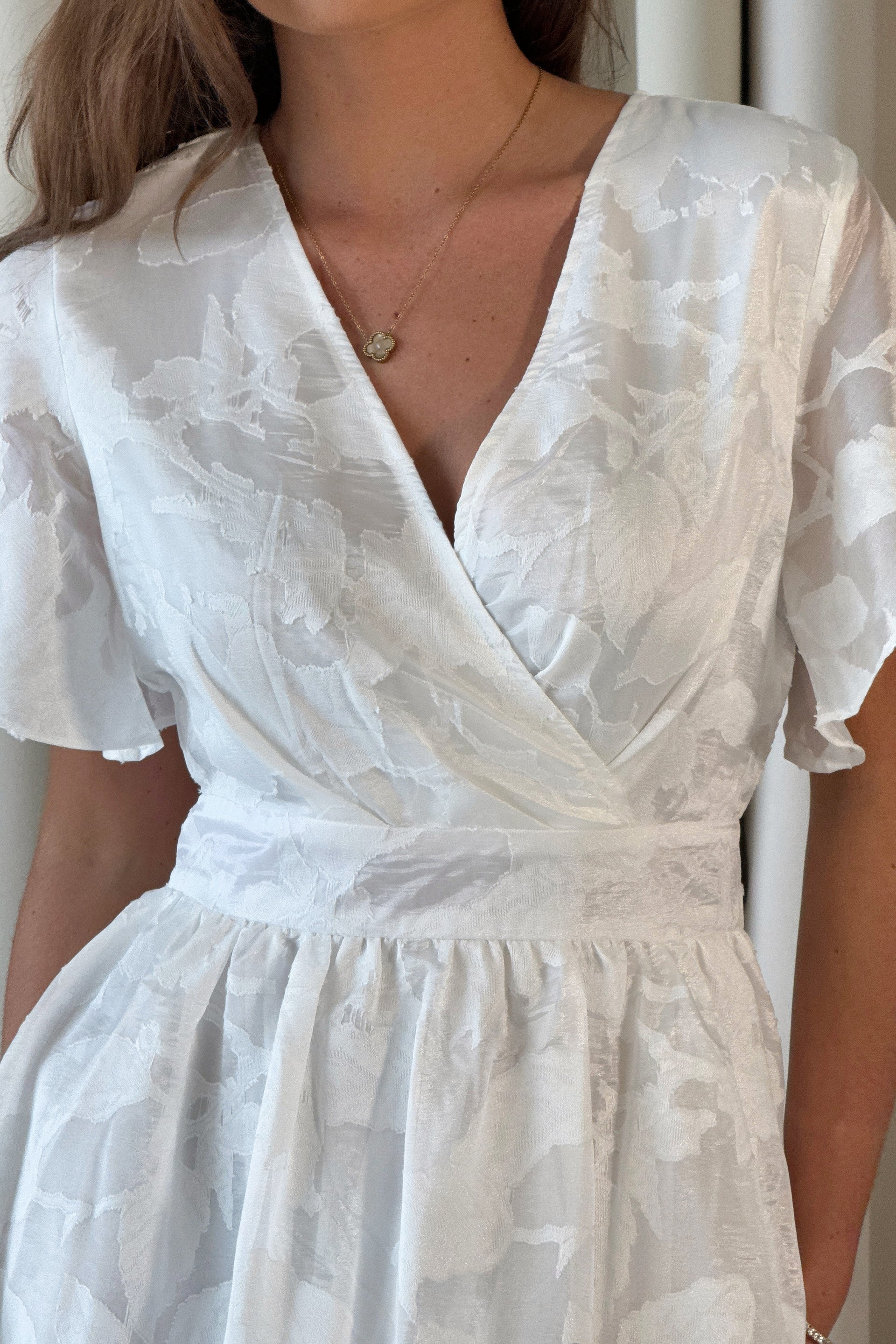 Lucy Printed Burnout Midi Dress
