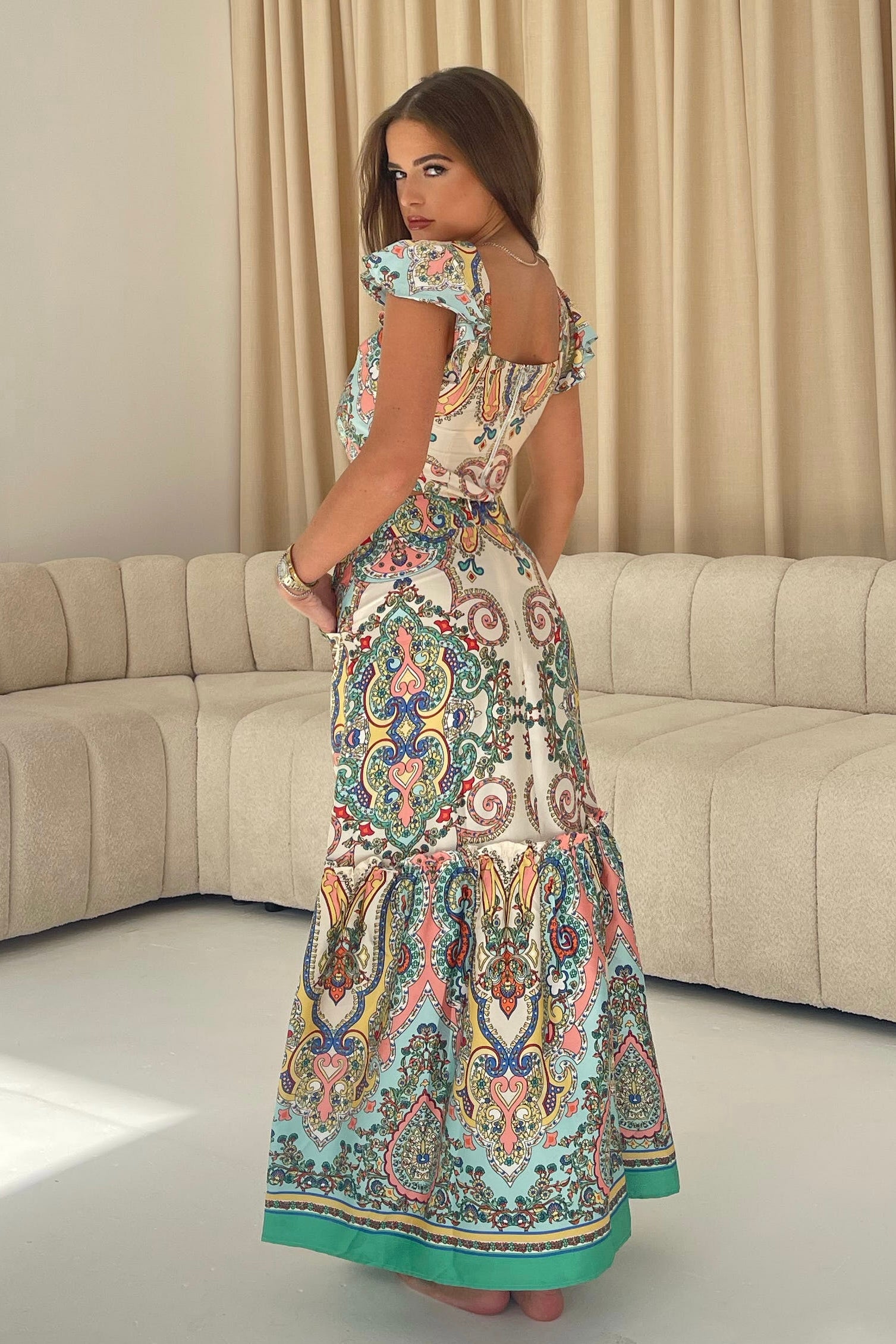Blossom Paisley Print Skirt