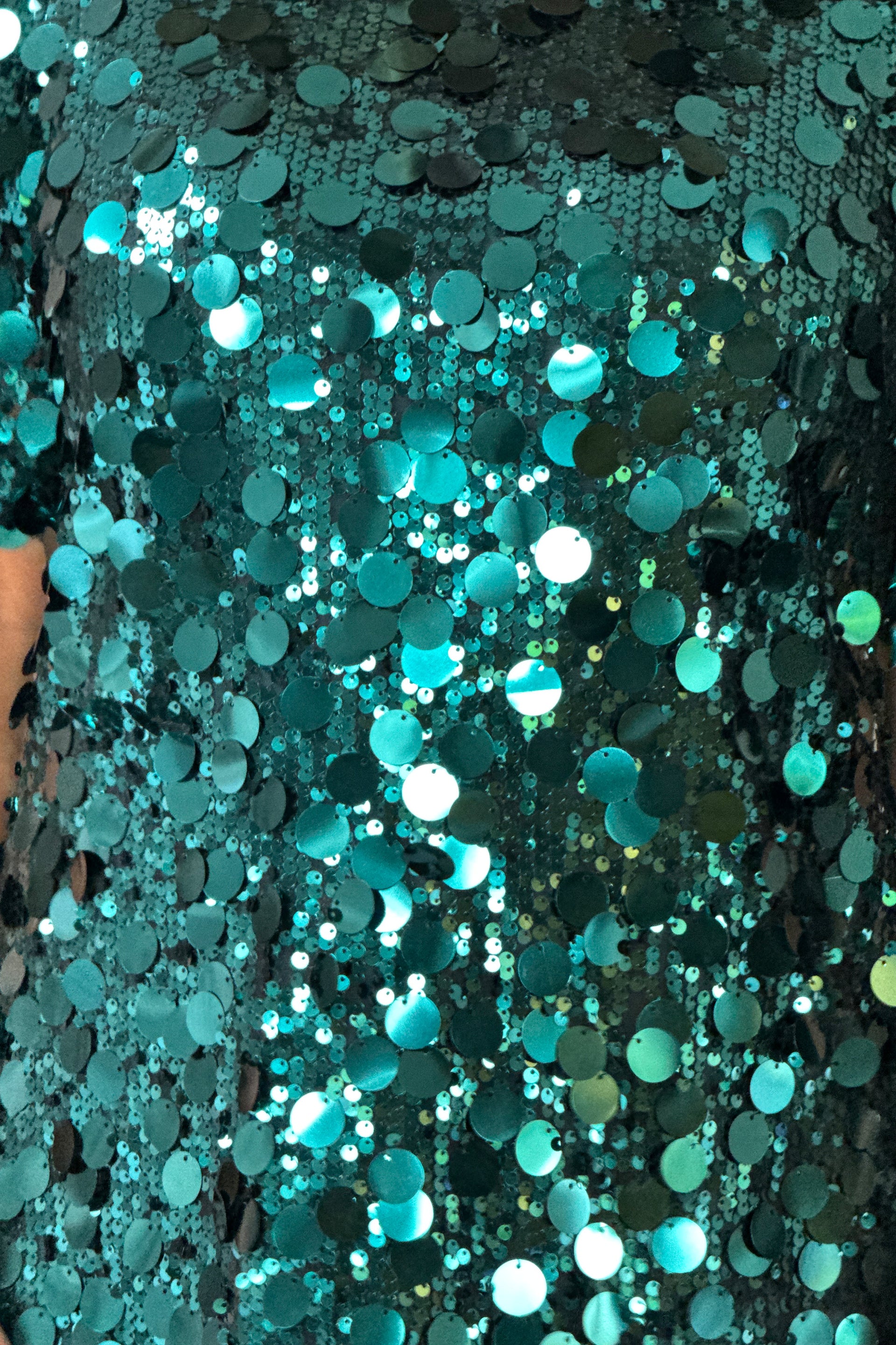 Lily Large Green Sequin Mini Tshirt Dress
