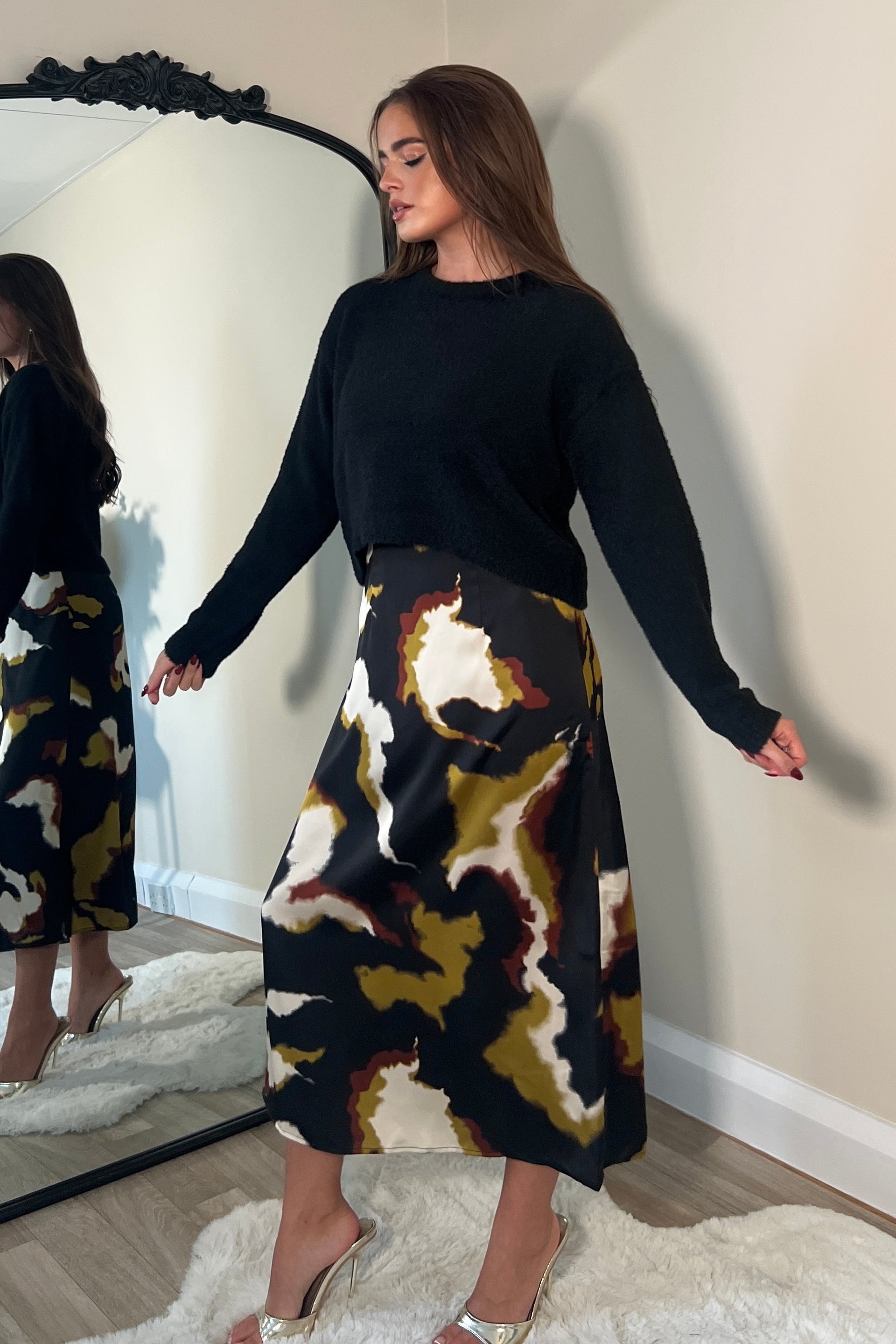 Ayesha Jumper And Slip Dress Set Abstract