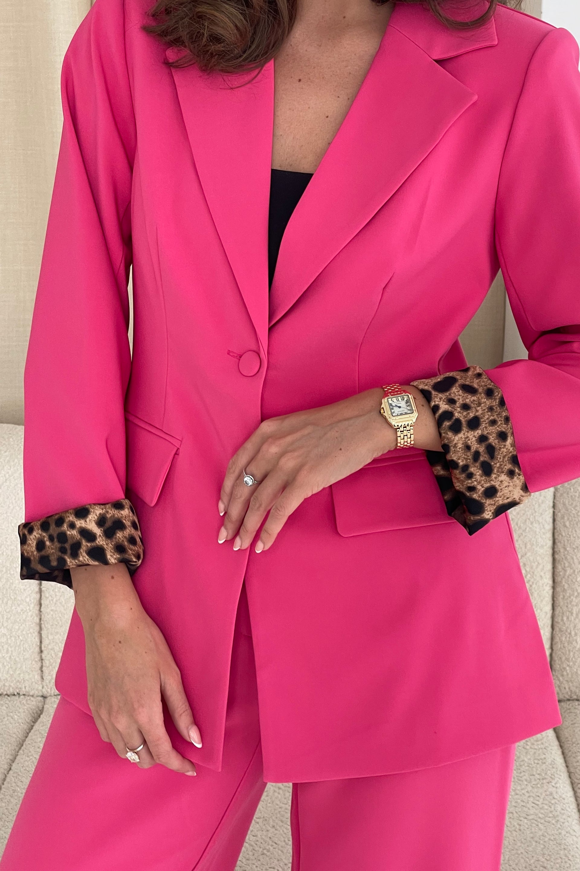 Stevie Classic Fitted Blazer Fuchsia