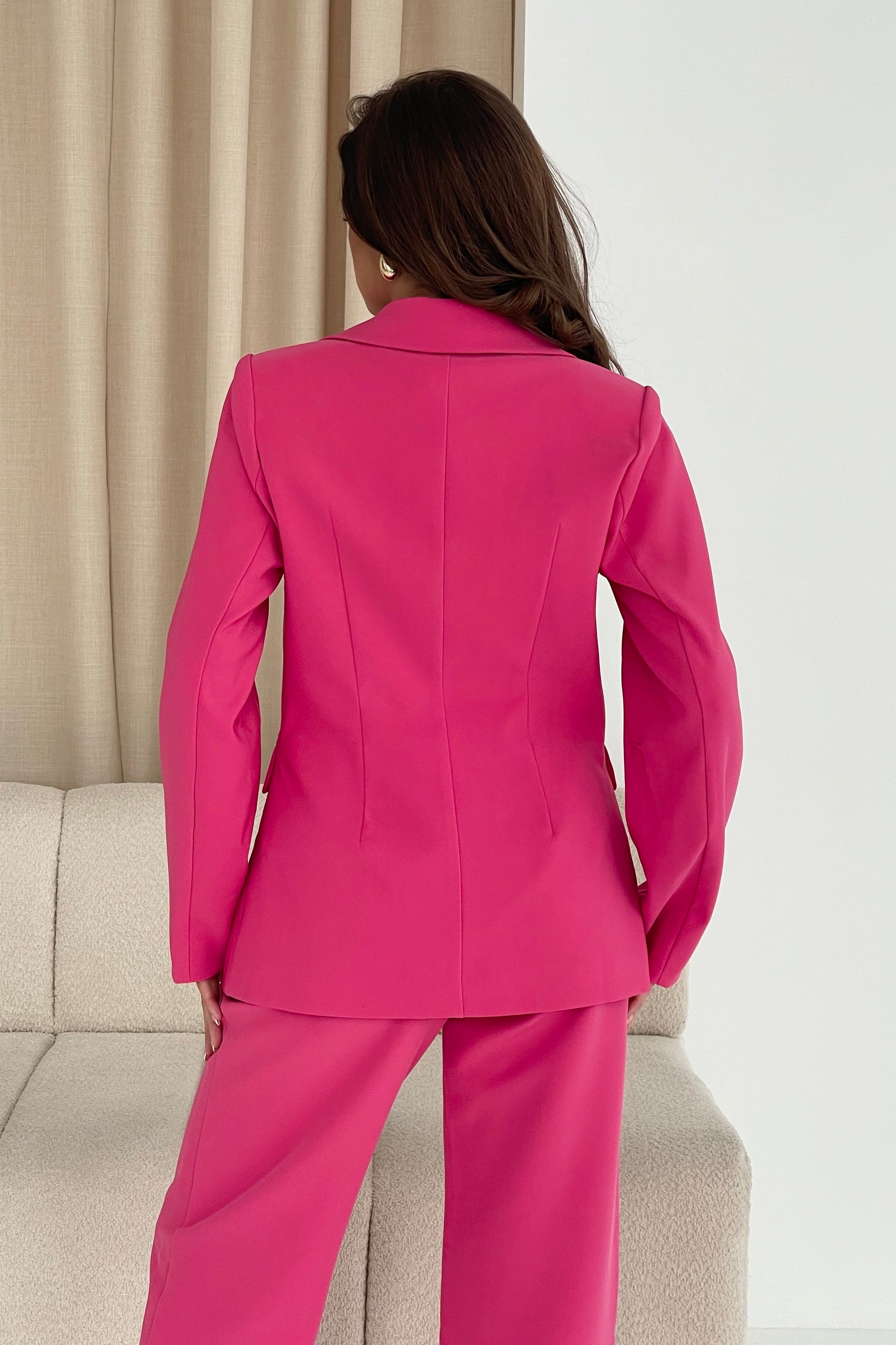 Stevie Classic Fitted Blazer Fuchsia