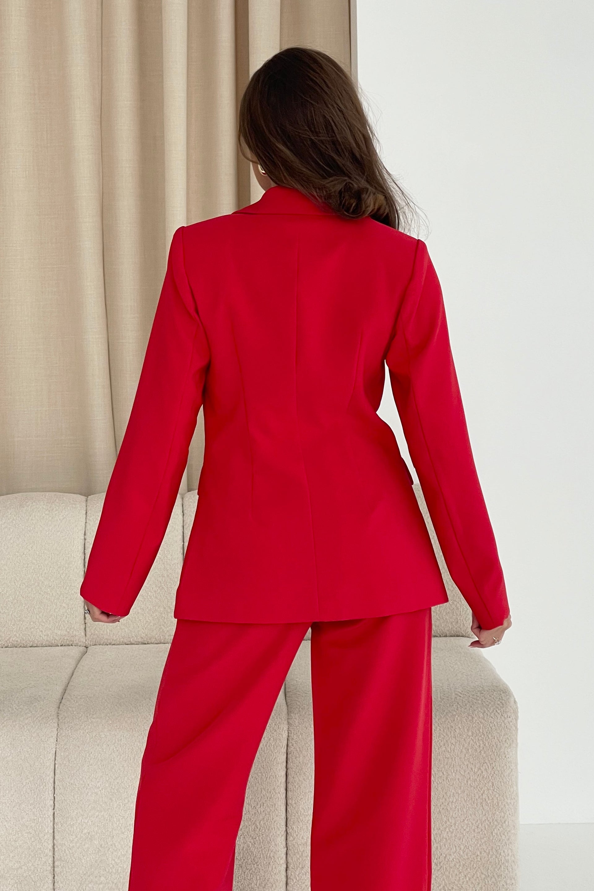 Stevie Classic Fitted Blazer Red