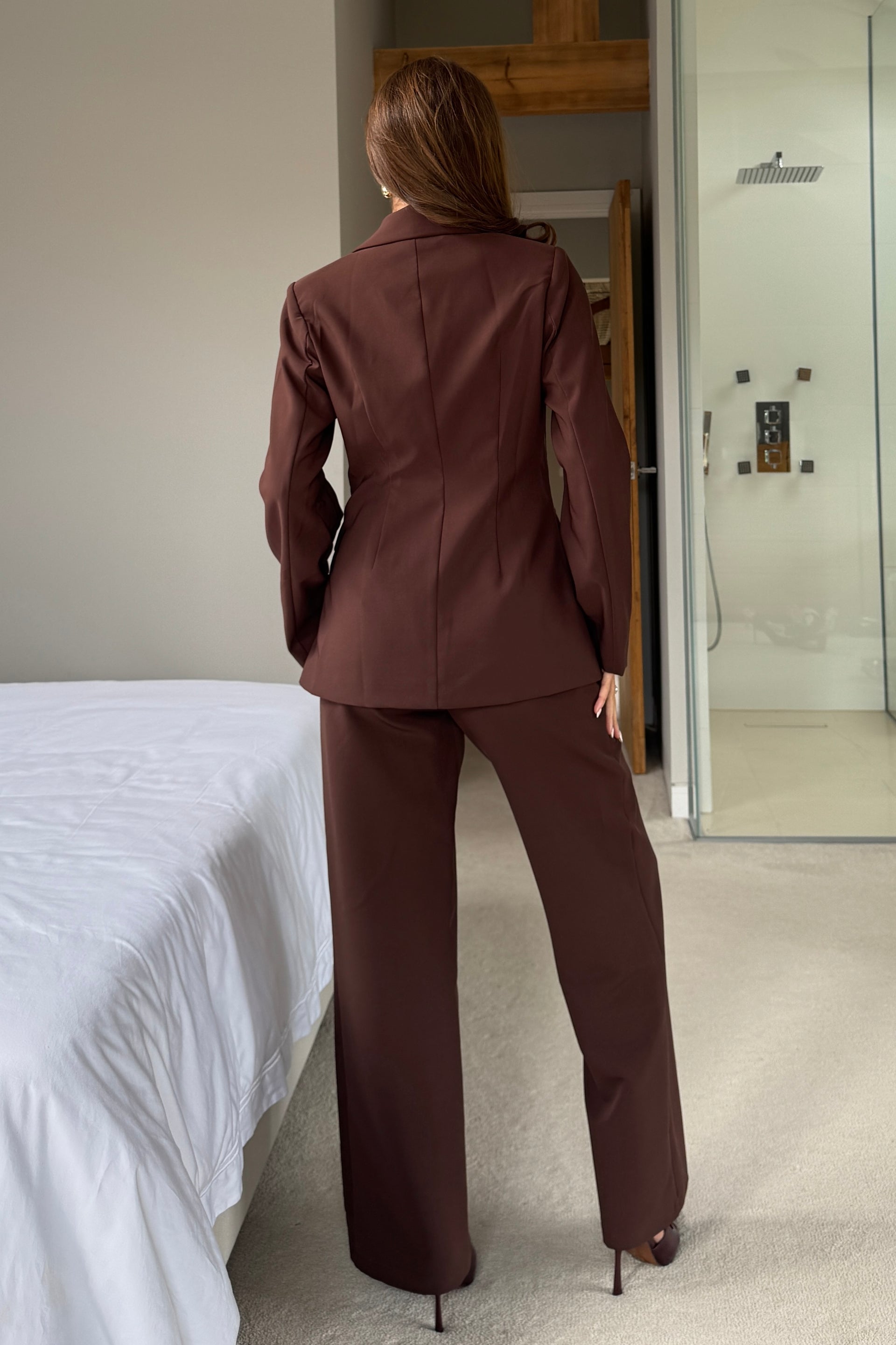 Stevie Classic Fitted Blazer Brown