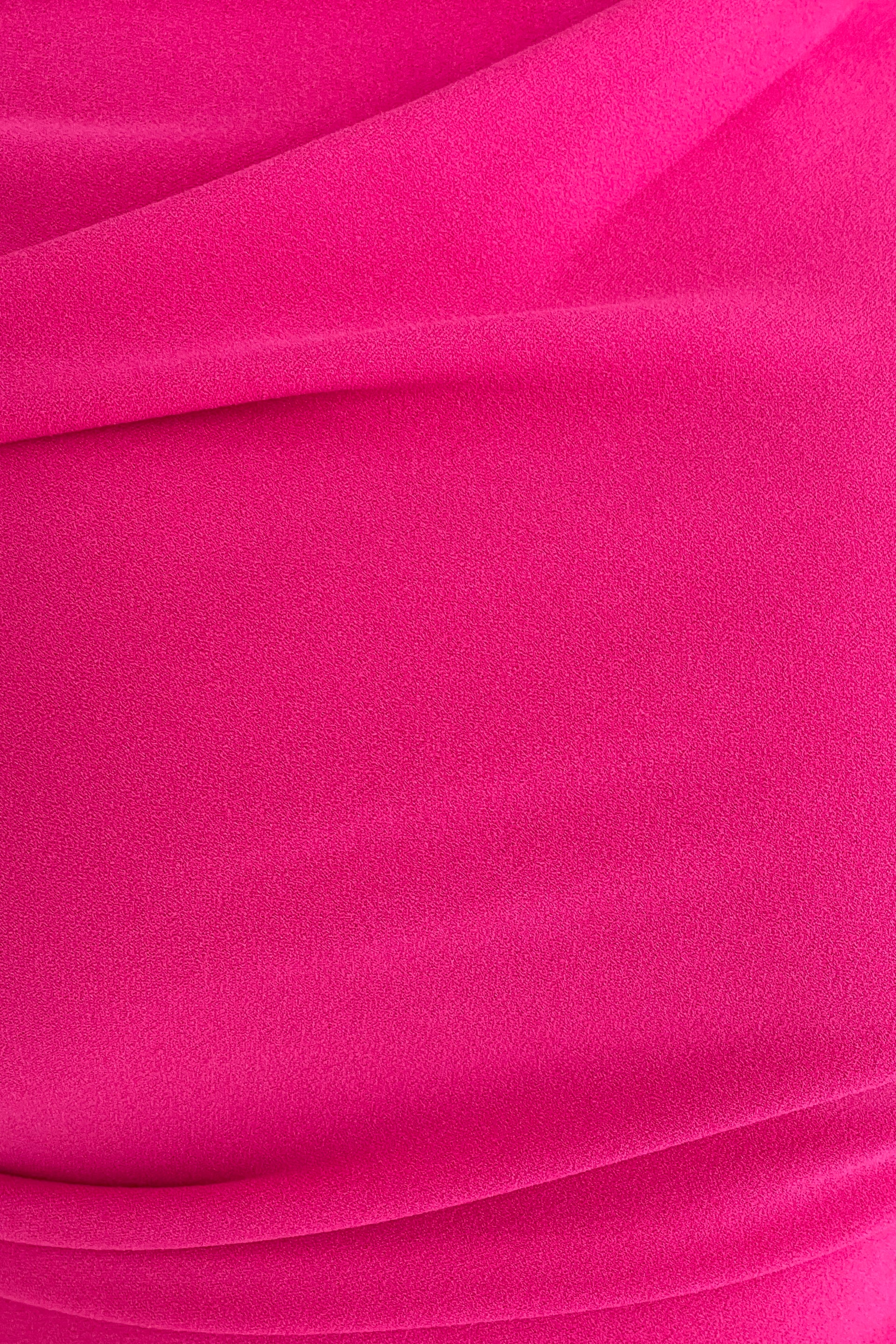 Donna Asymmetric Neckline Jumpsuit Magenta