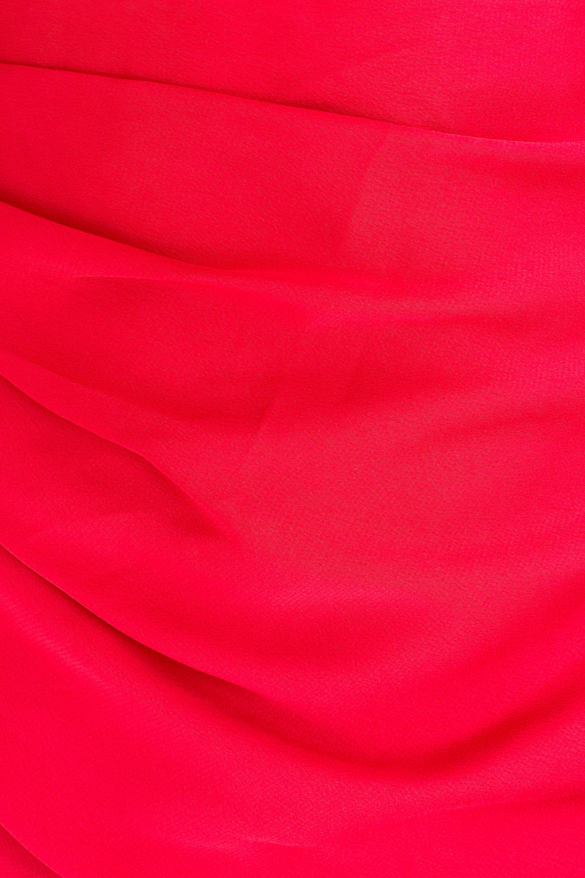 Shelly Pleated Skirt Batwing Midi Dress Red