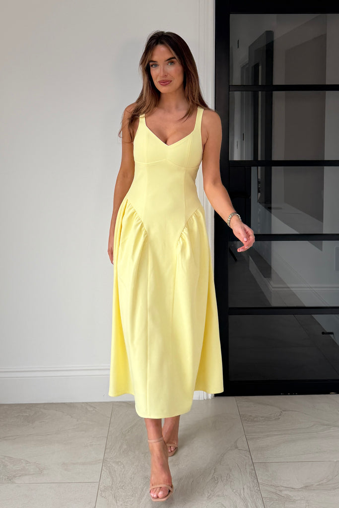 ladies yellow maxi dress Autumn Strappy – Girl In Mind Color Available:Deep Red red velvet Darted Chambray Shirt Dress