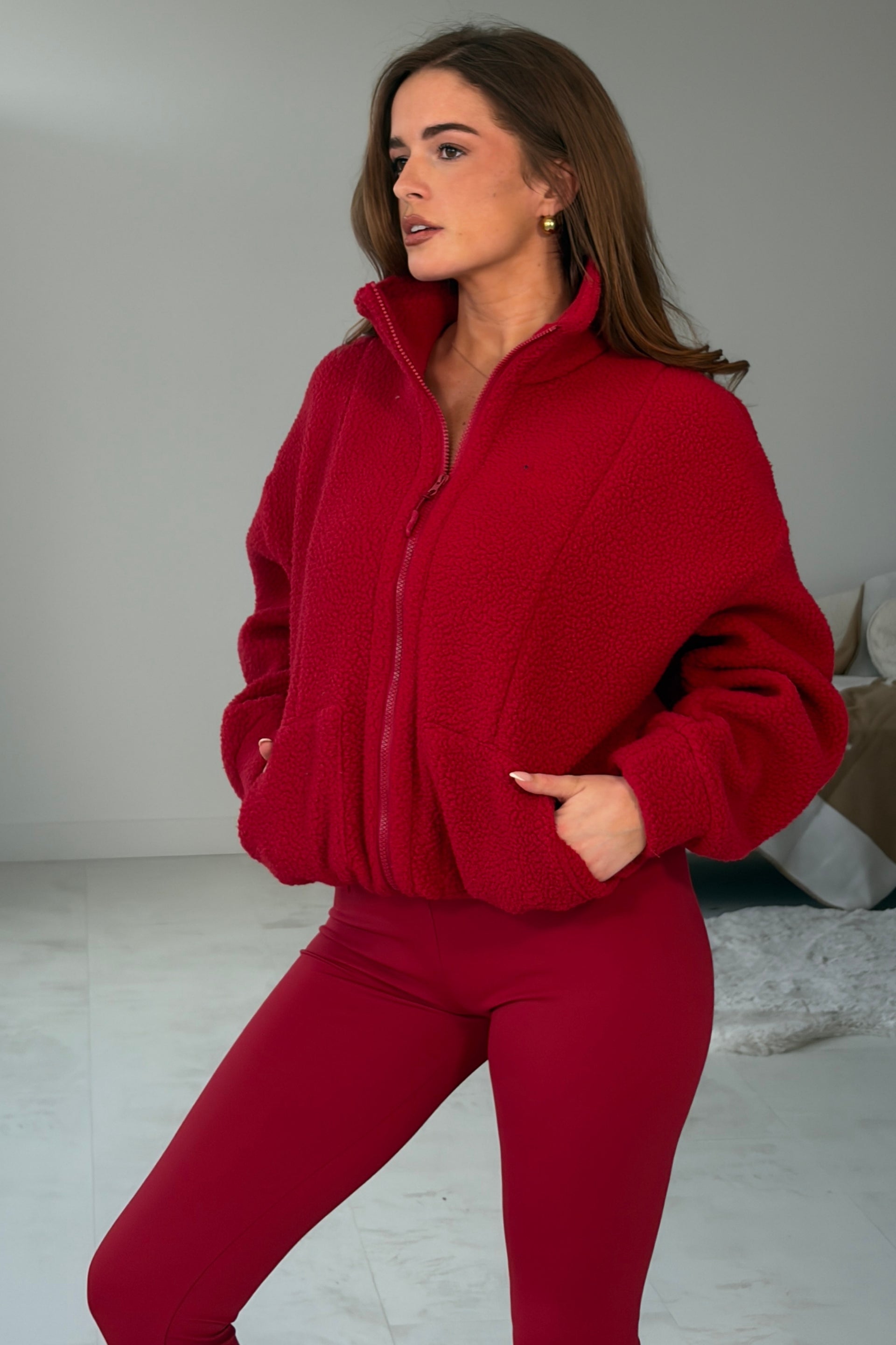Bowen Full Zip Fleece Red