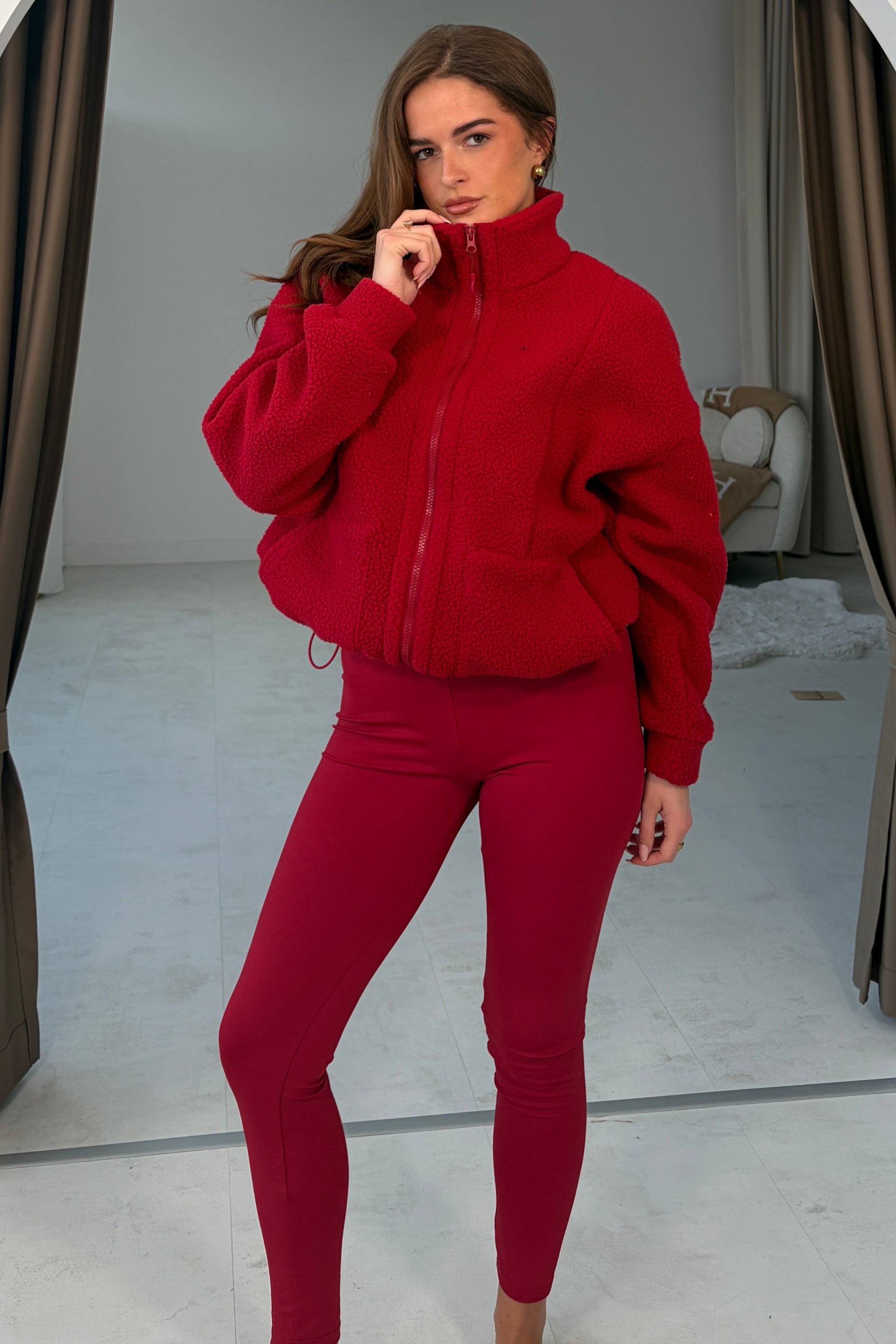 Bowen Full Zip Fleece Red