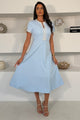 Natalia Beaded Midi Dress Blue