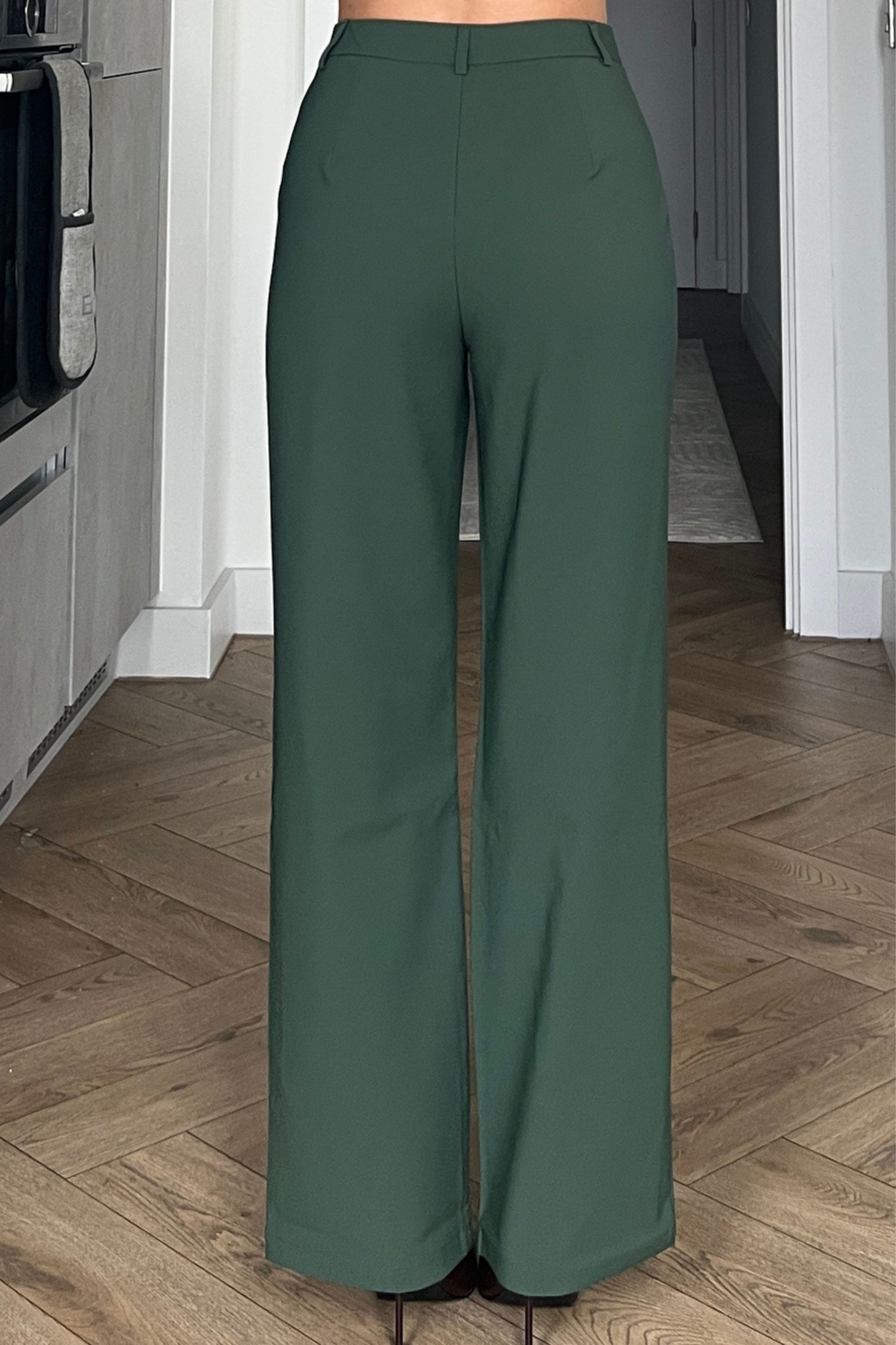 Jo Pleat Detail Tailored Trouser Green