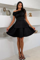 Pippa Double Frill Mini Dress Black