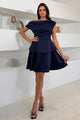Pippa Double Frill Mini Dress Navy