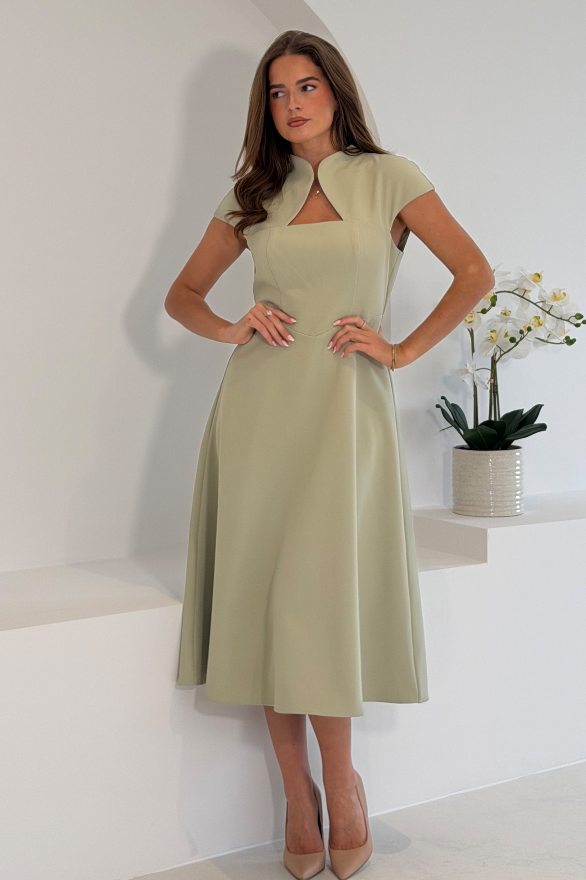 Amora Midi Dress Sage