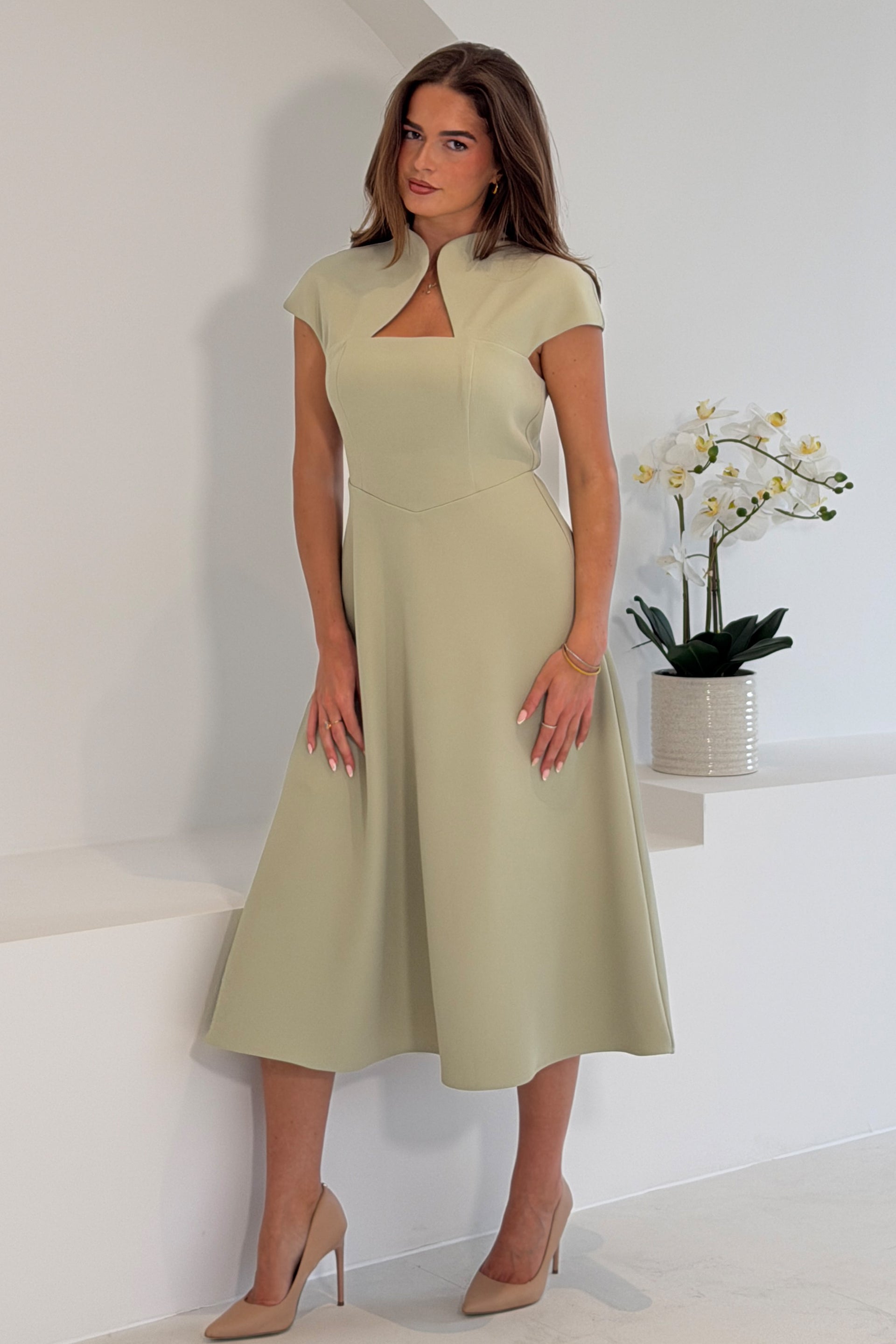 Amora Midi Dress Sage