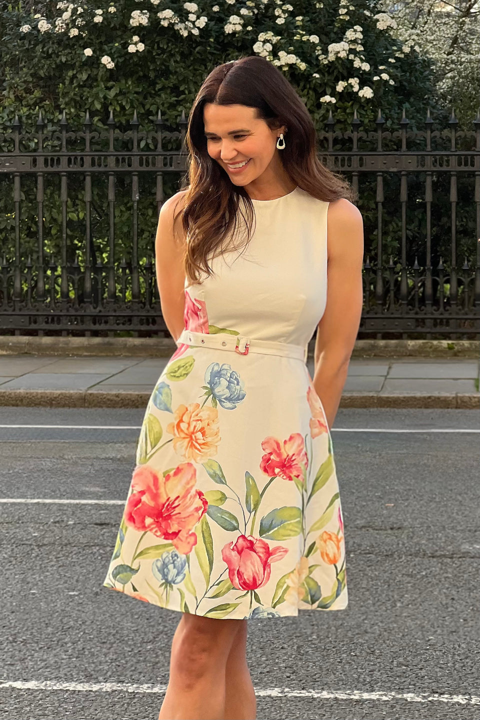 Tabea Belted Mini Dress Print