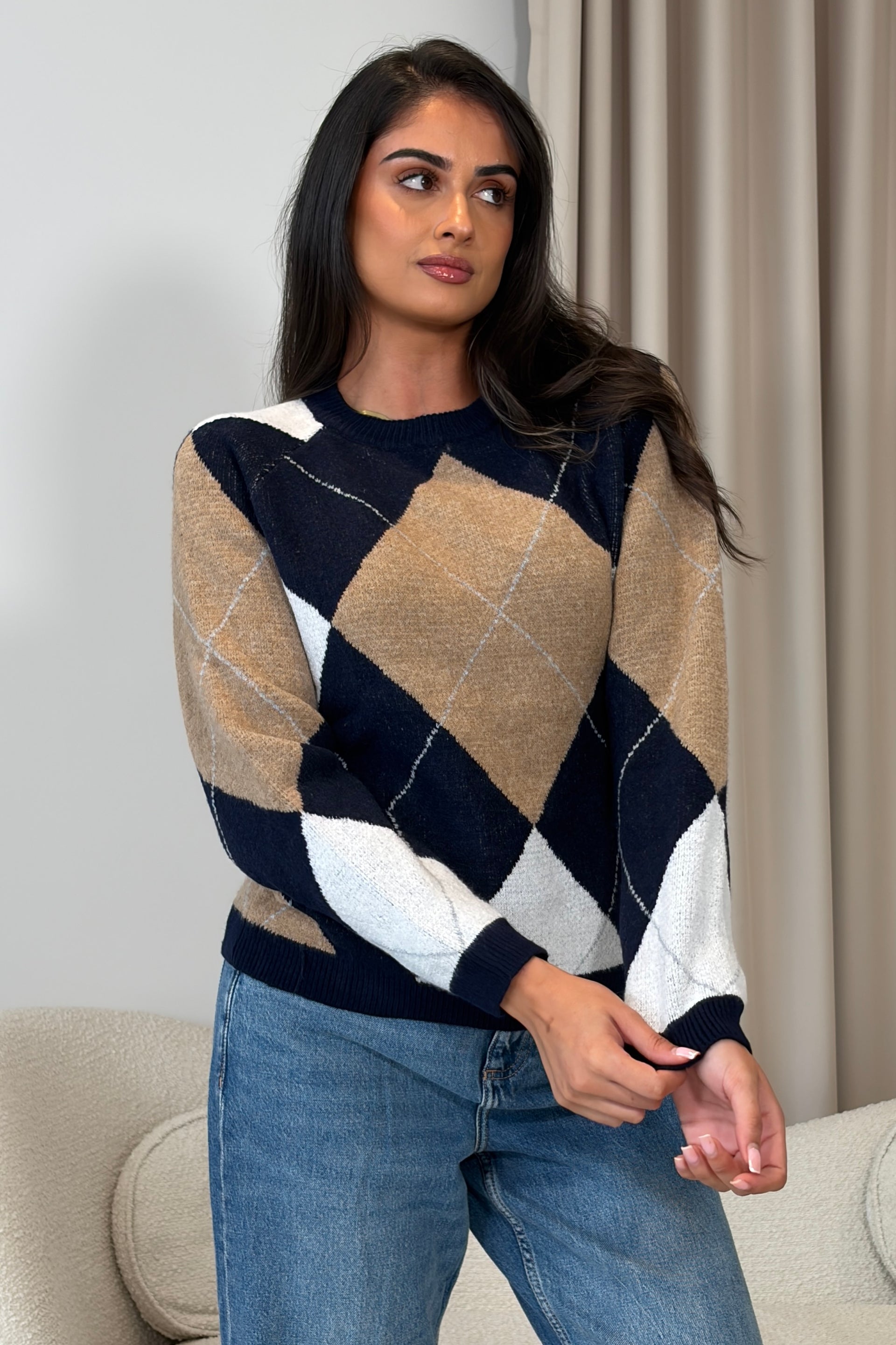 Kris Knit Jumper Navy
