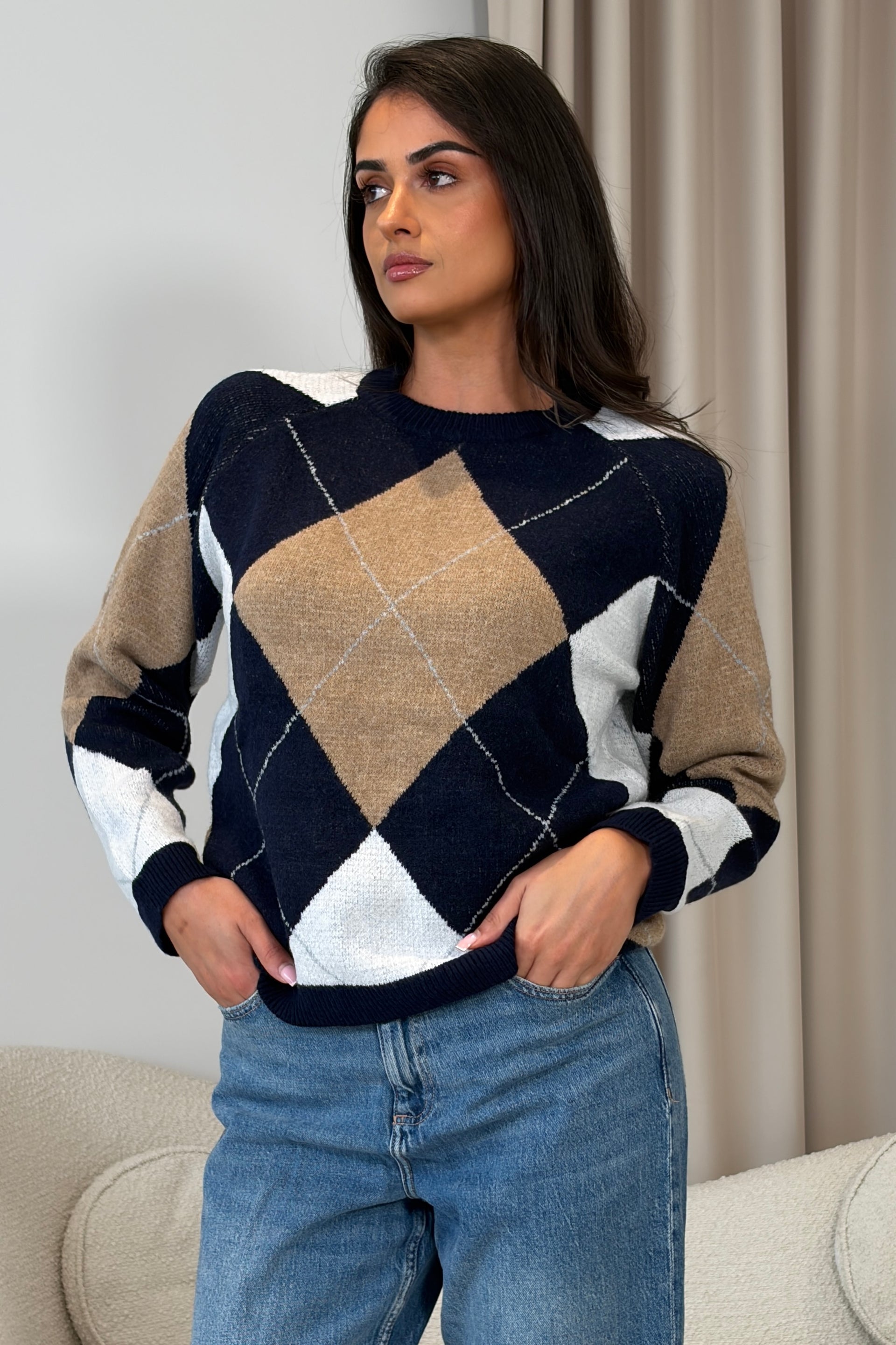 Kris Knit Jumper Navy