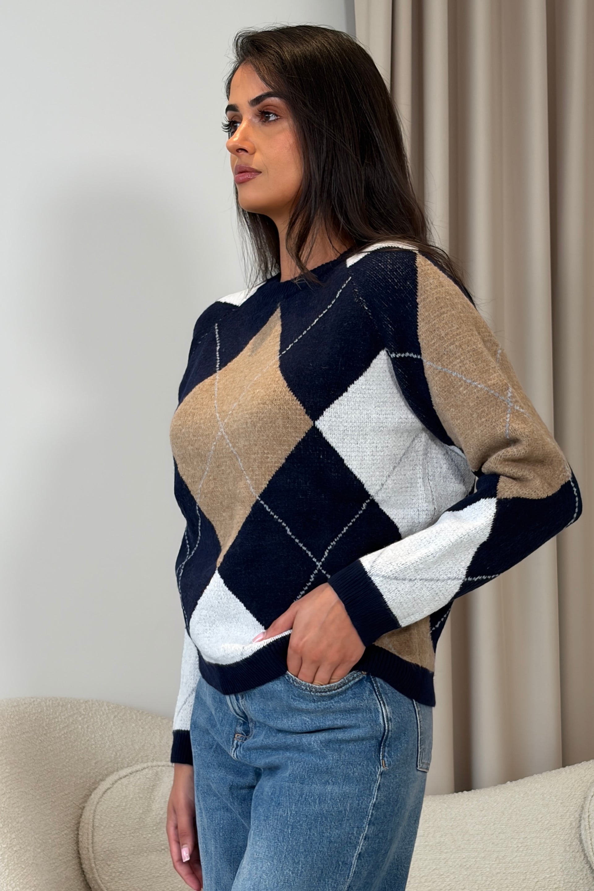 Kris Knit Jumper Navy