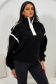 Mimi Contrast 3/4 Zip Fleece Black