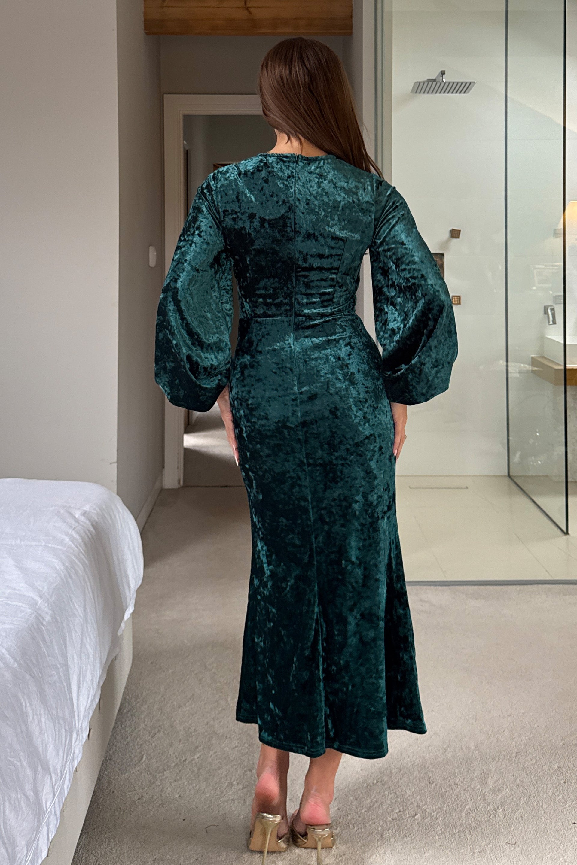 Clara Cutout Maxi Dress Green Velvet Girl In Mind Clara Cutout Maxi Dress Green Velvet Girl In Mind