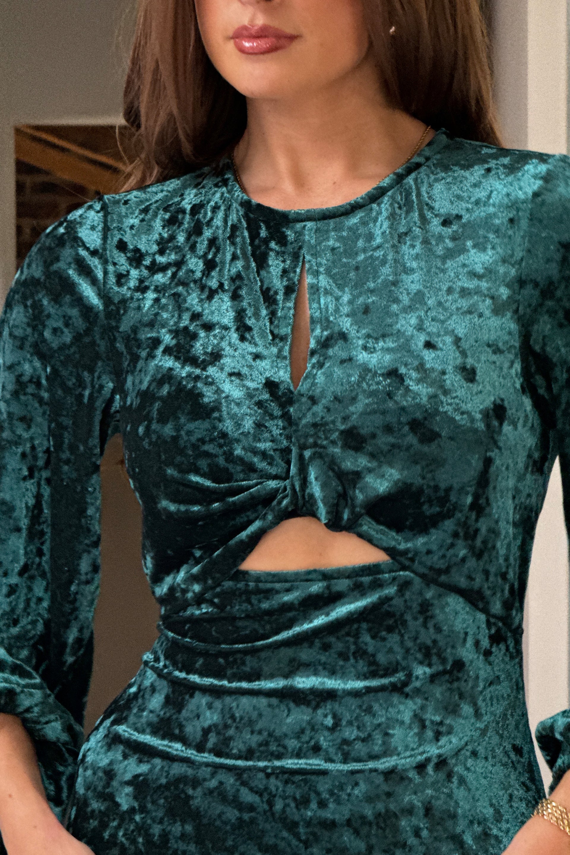 Clara Cutout Maxi Dress Green Velvet Girl In Mind Clara Cutout Maxi Dress Green Velvet Girl In Mind