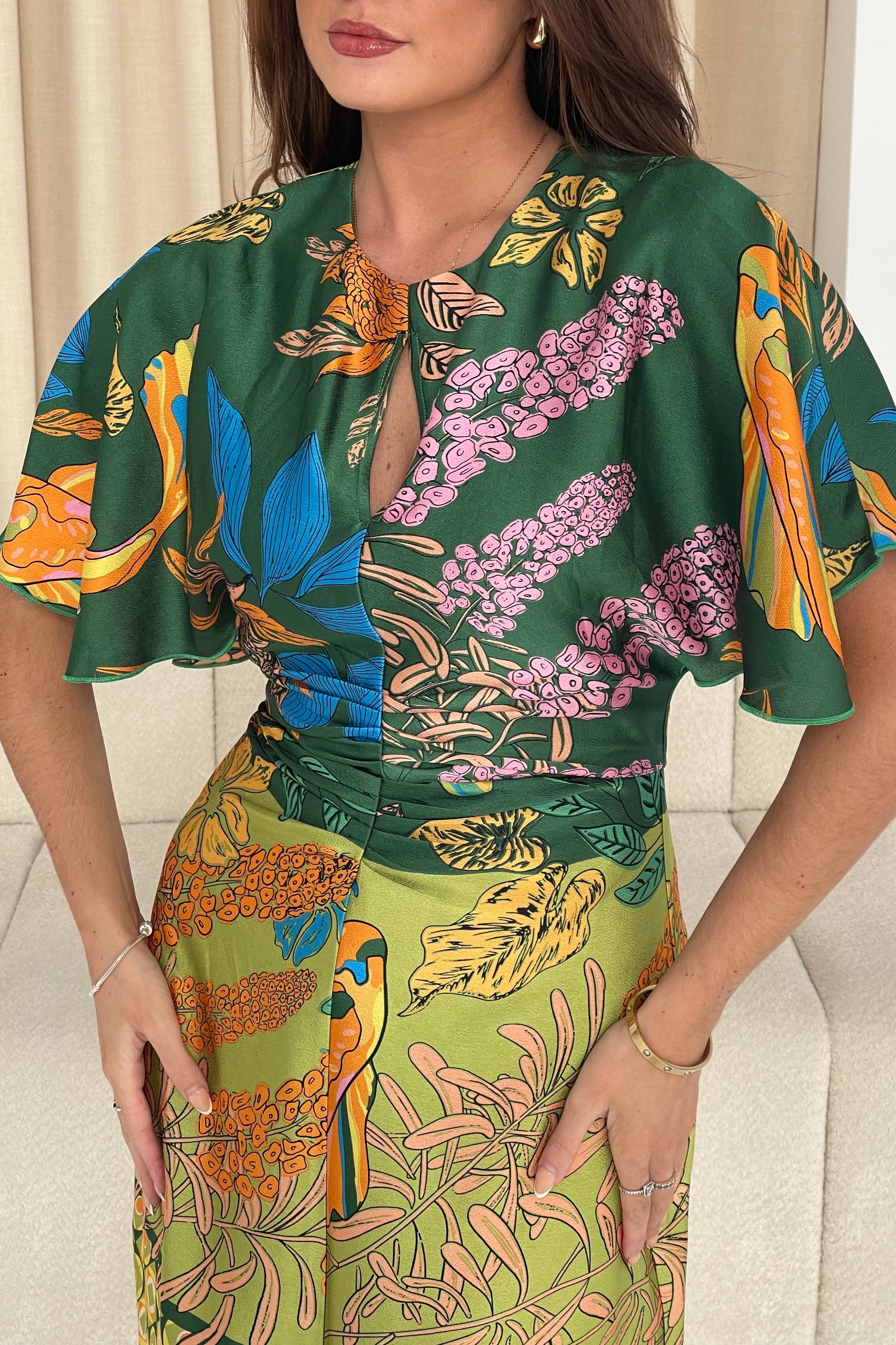 Havanaa Green Multi Midi Dress Girl In Mind Havanaa Green Multi Midi Dress Girl In Mind