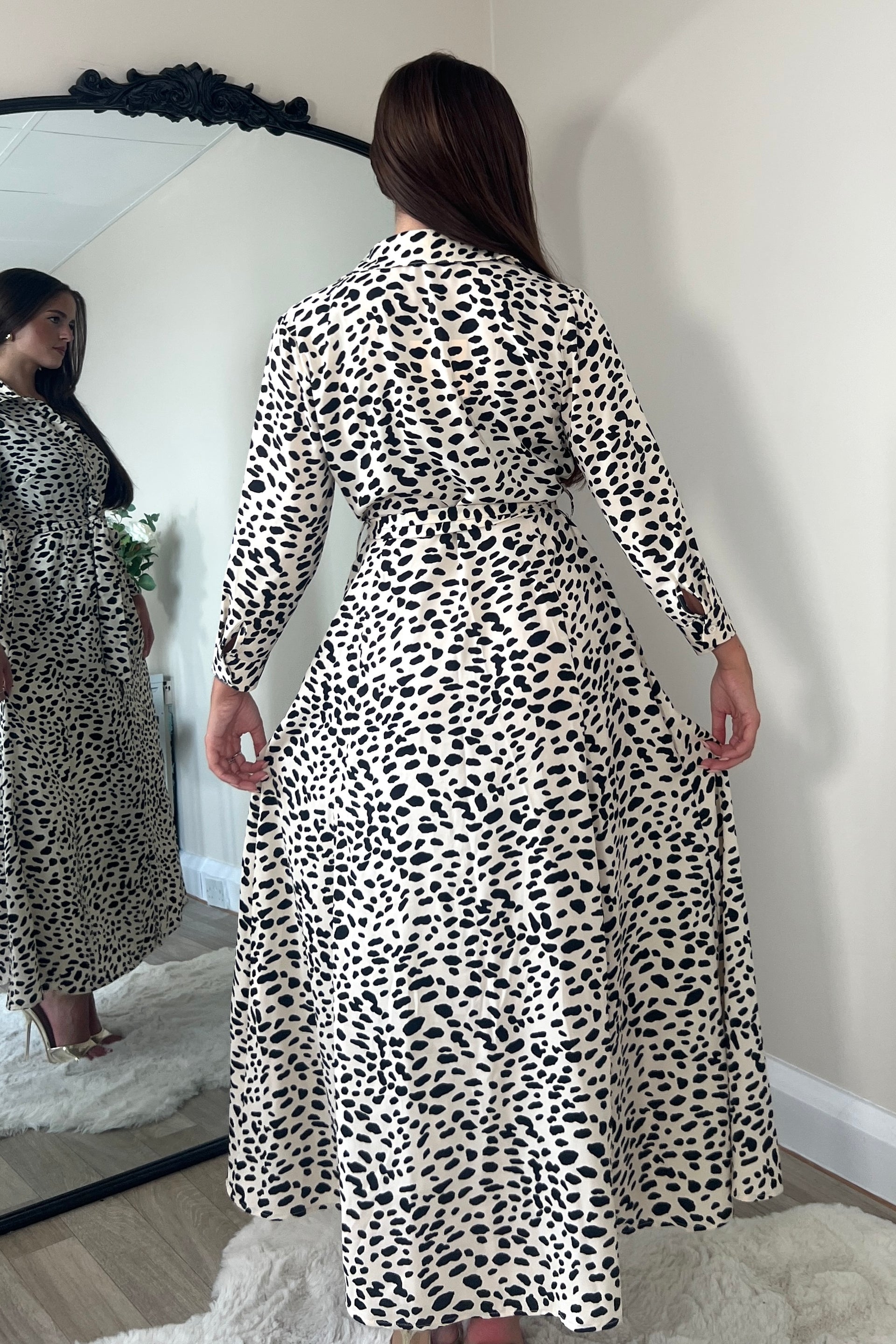 leopard print maxi shirt dress Leo Wildesse Calypso Maxi Dress