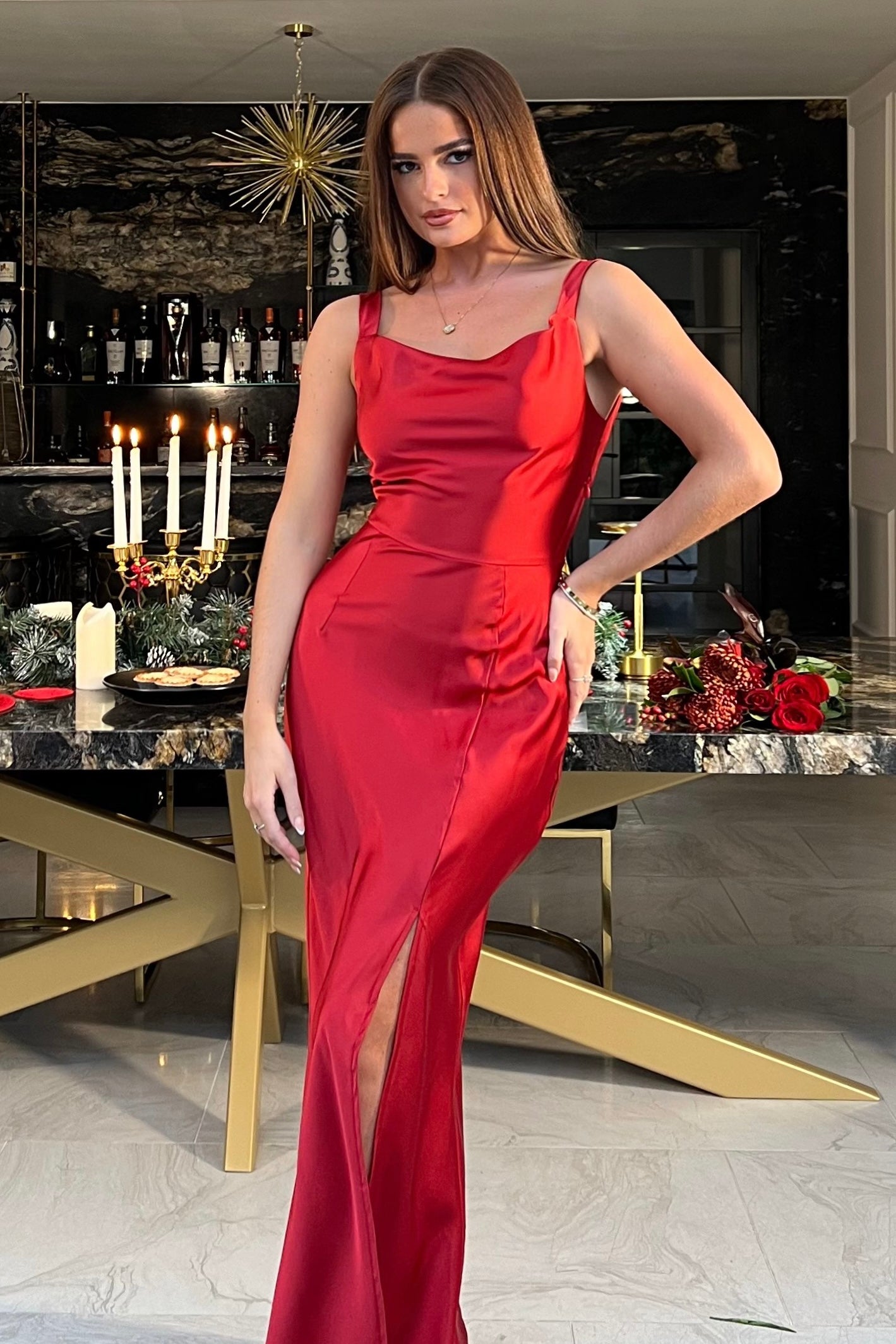 knee length dresses for ladies Spice Red Evening Dress| Evening Dresses D&D Clothing knee length dresses for ladies Spice Red Evening Dress| Evening Dresses D&D Clothing