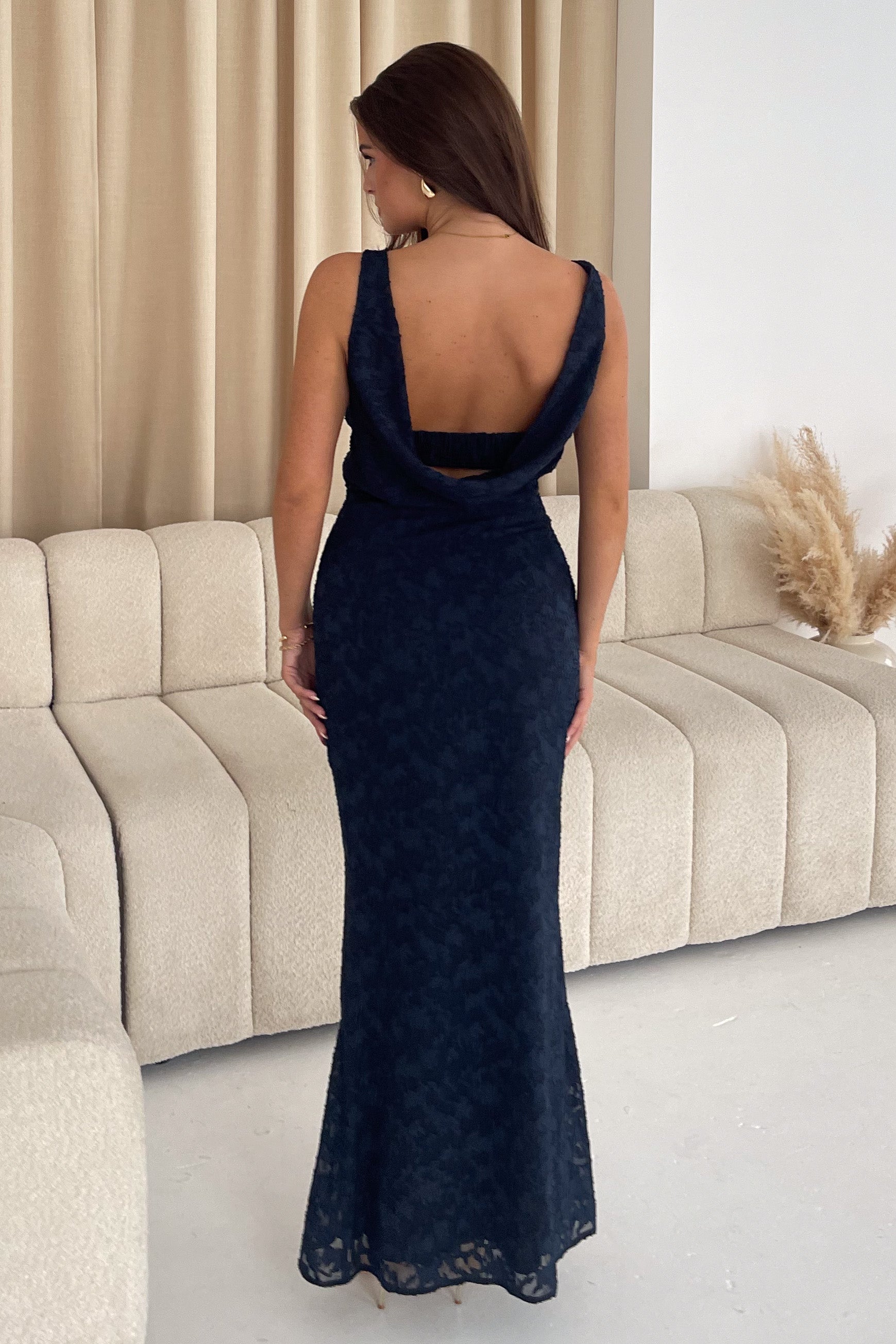 satin cowl back midi slip dress Navy Satin Dress - Satin Midi Dress - Satin Slip Dress