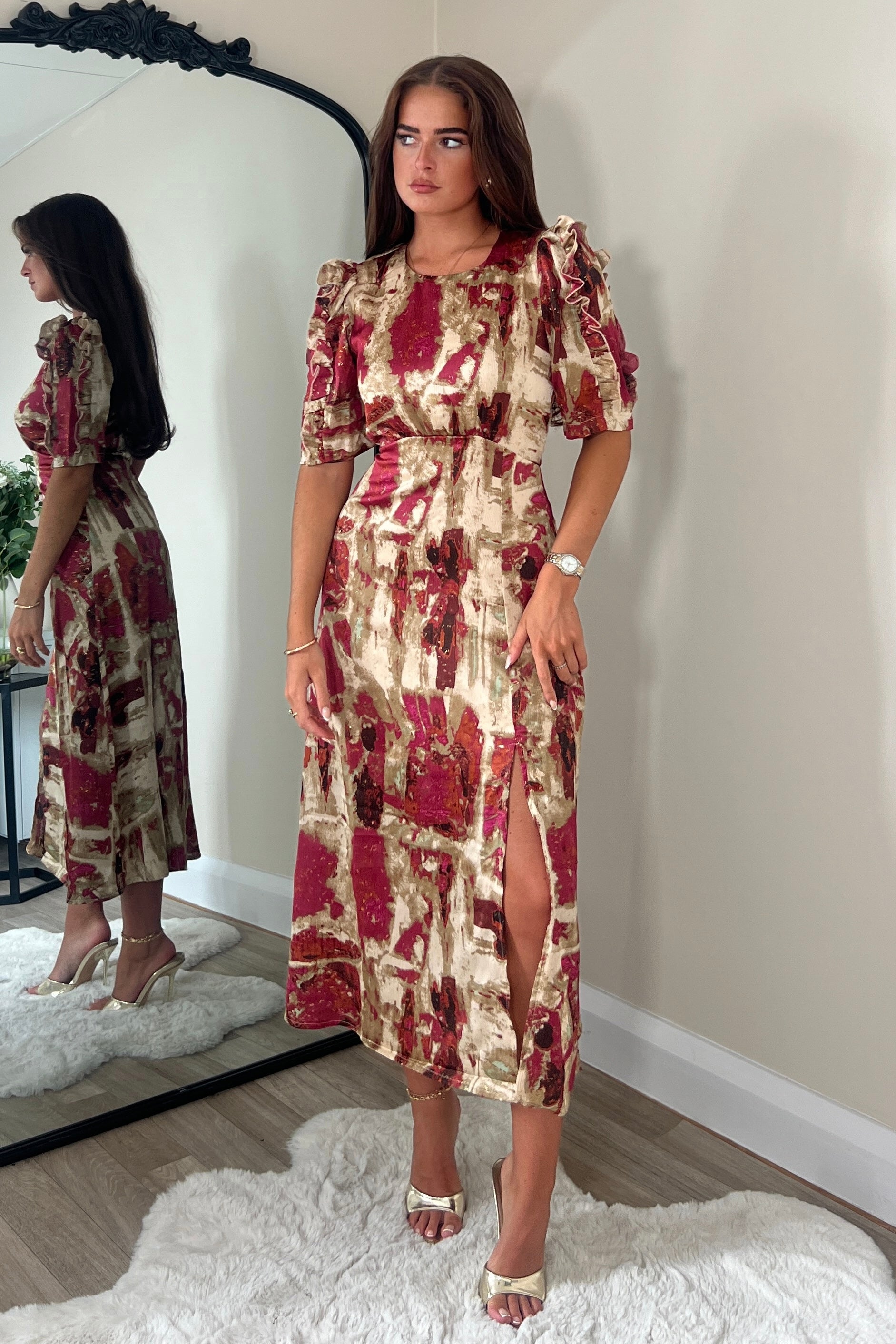 samira midi dress Petal and Pup Women's Samira One Shoulder Midi Dress