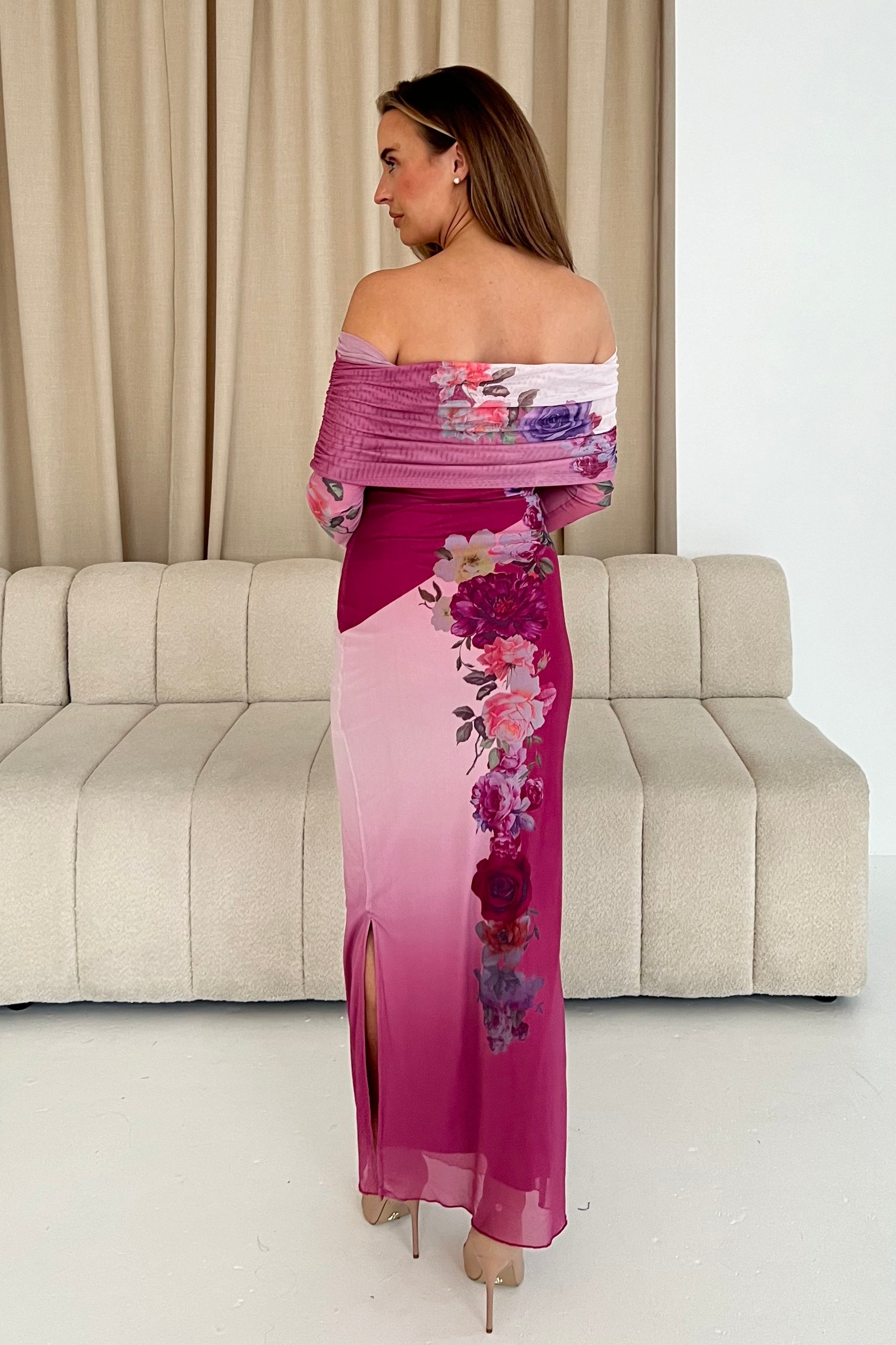 reine maxi dress Ciao Lucia Reine Satin Maxi Dress Black