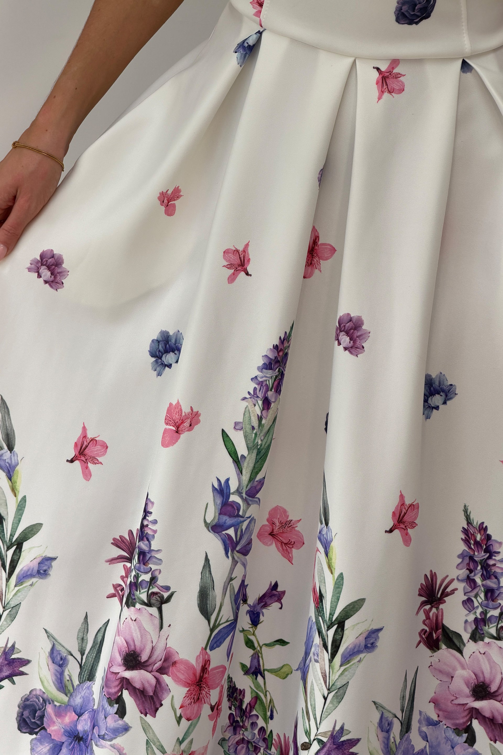 Danni Strapless Bandeau Midi Dress ivory