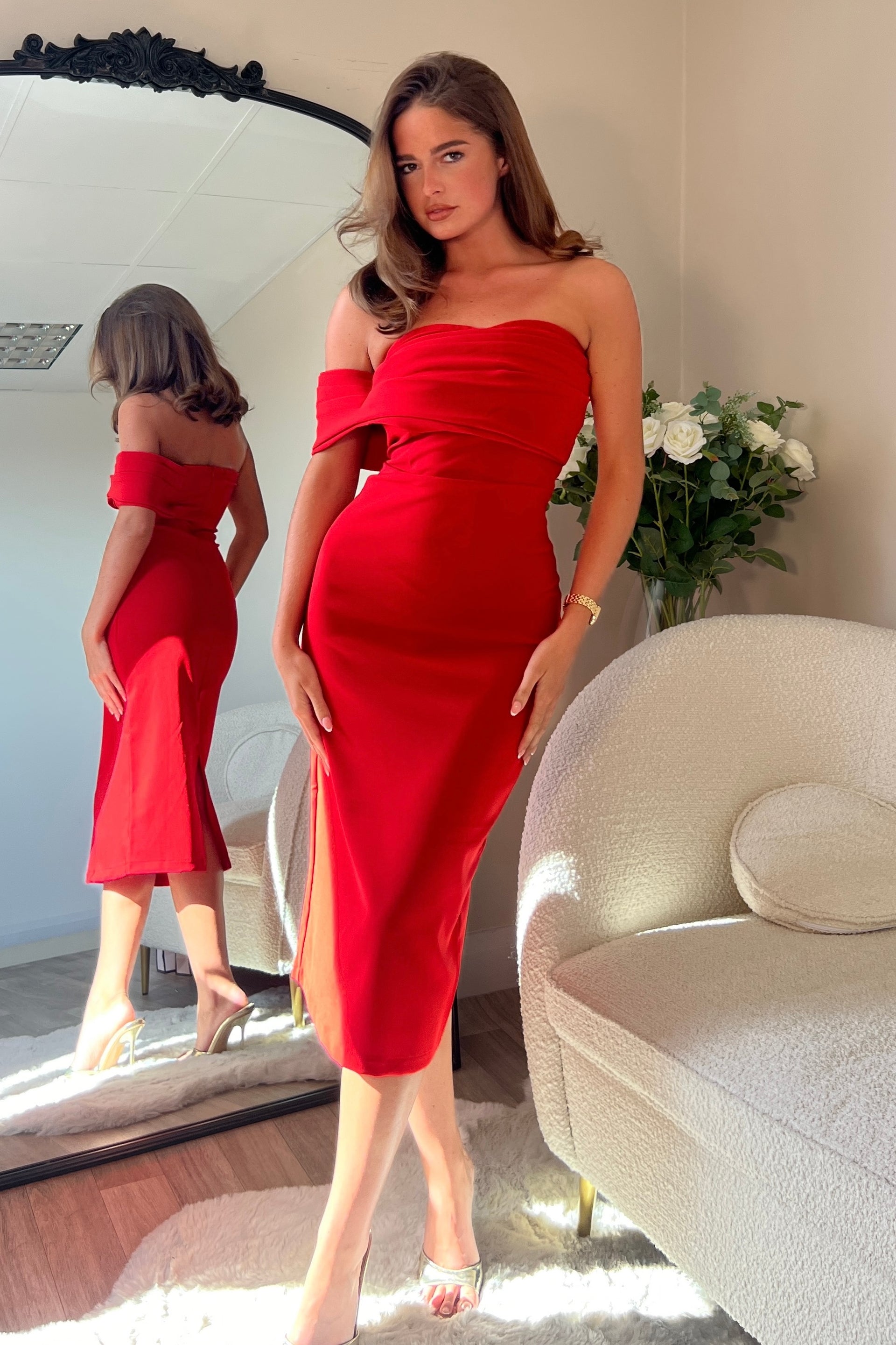 red one shoulder bodycon dress Red Glitter One Sleeve Ruched Bodycon Dress Pretty In Pink Boutique, LLC