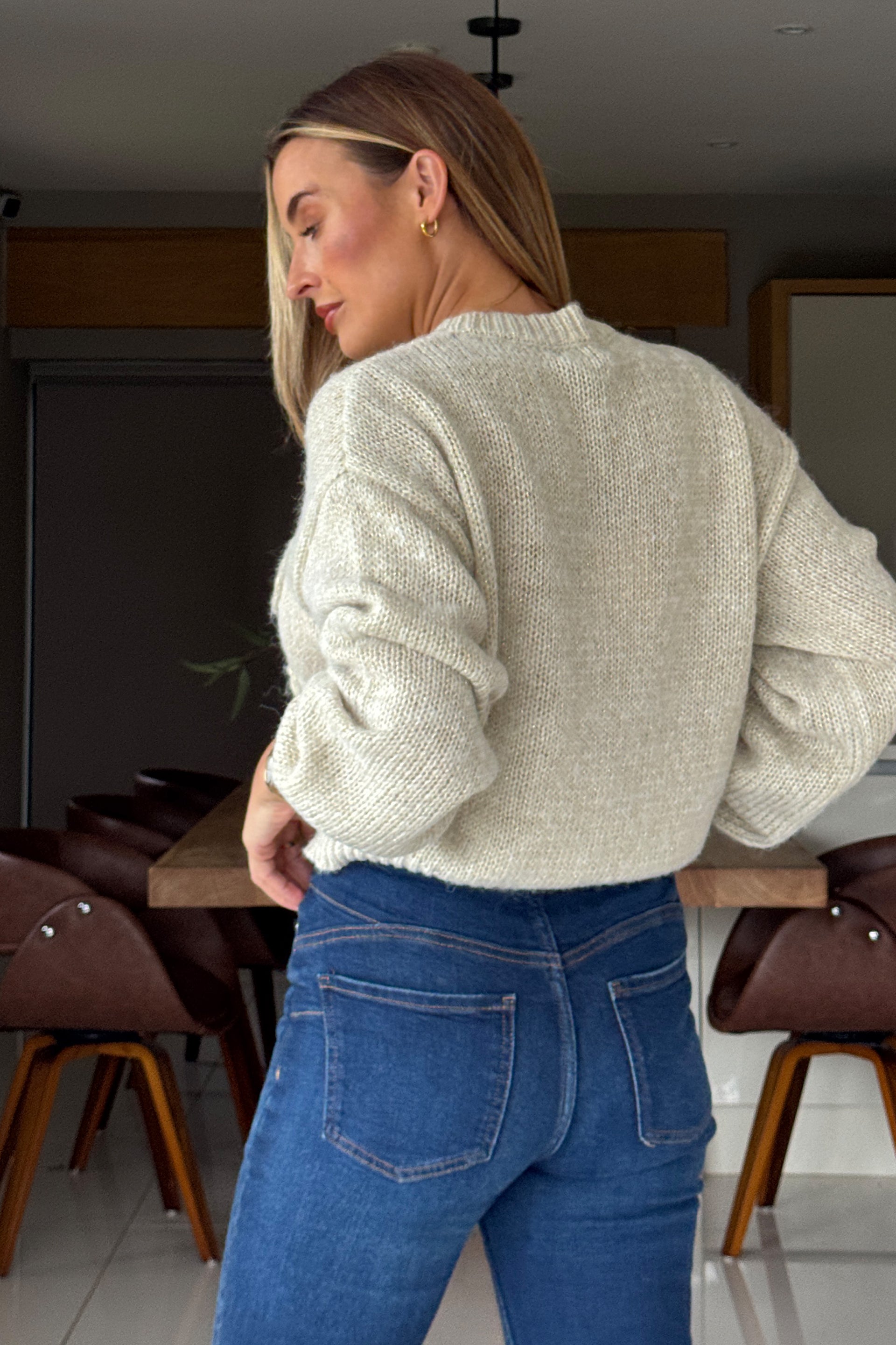 Lirael Heart Knit Jumper Cream
