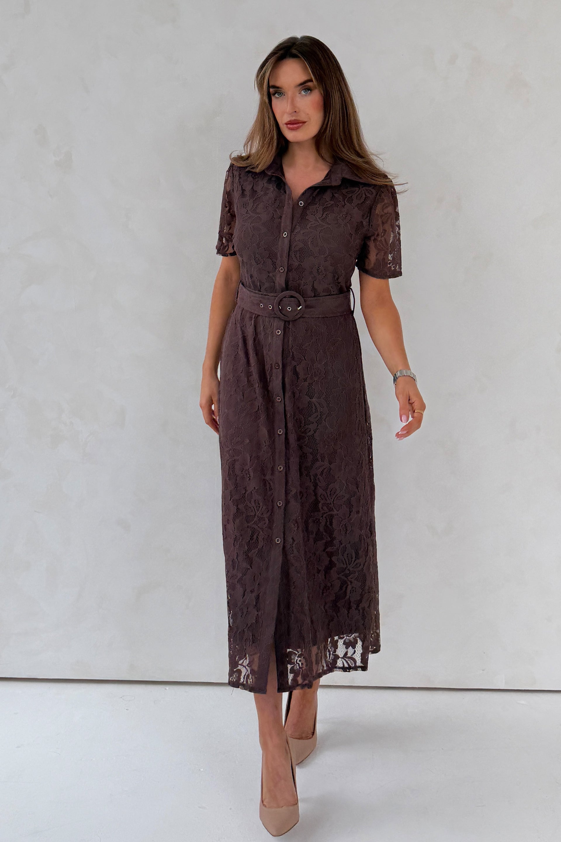 Tansy Short Sleeve Lace Shirt Dress Brown Girl In Mind Tansy Short Sleeve Lace Shirt Dress Brown Girl In Mind