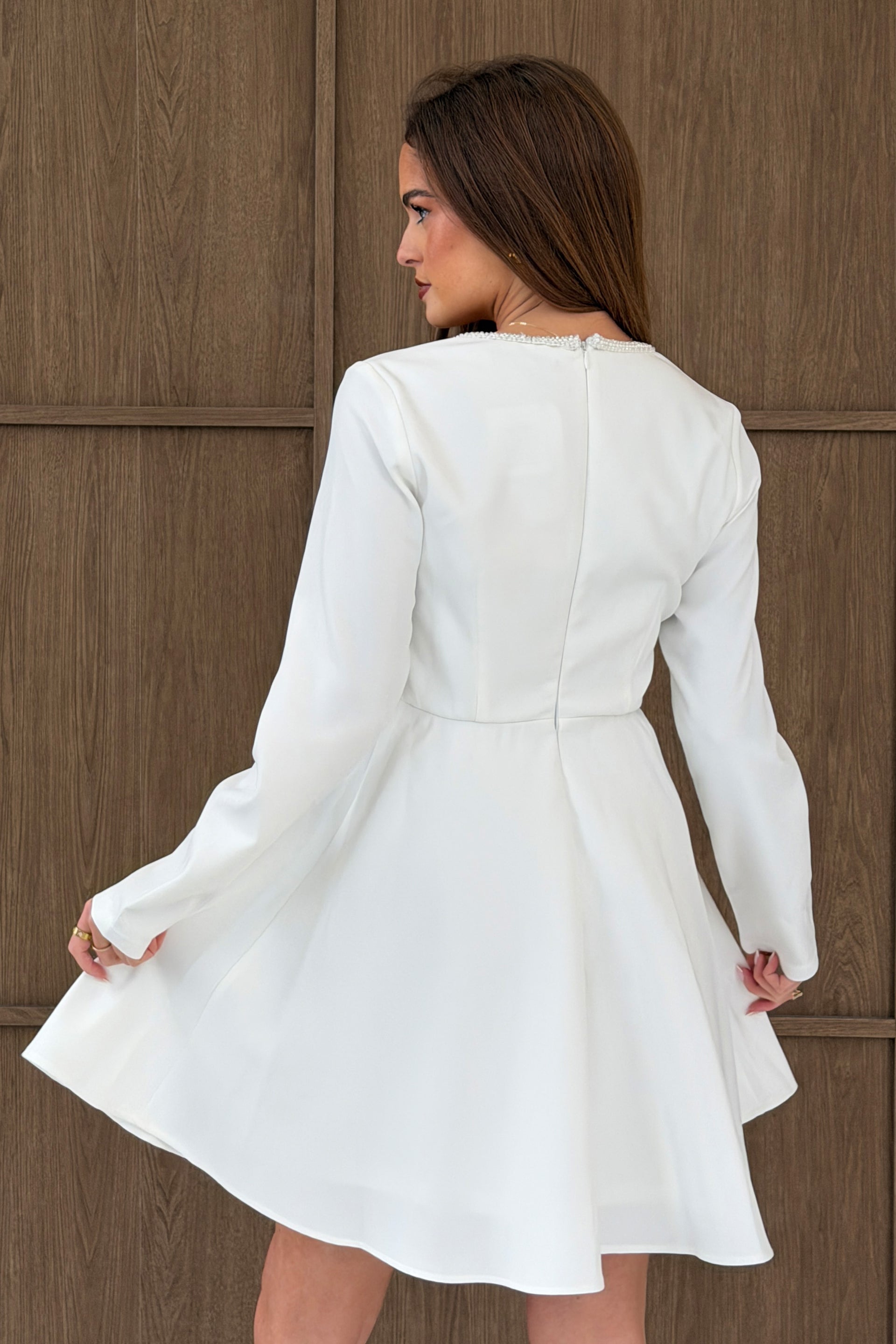 Kathryn Square Neck Mini Dress White – Girl In Mind Kathryn Square Neck Mini Dress White – Girl In Mind