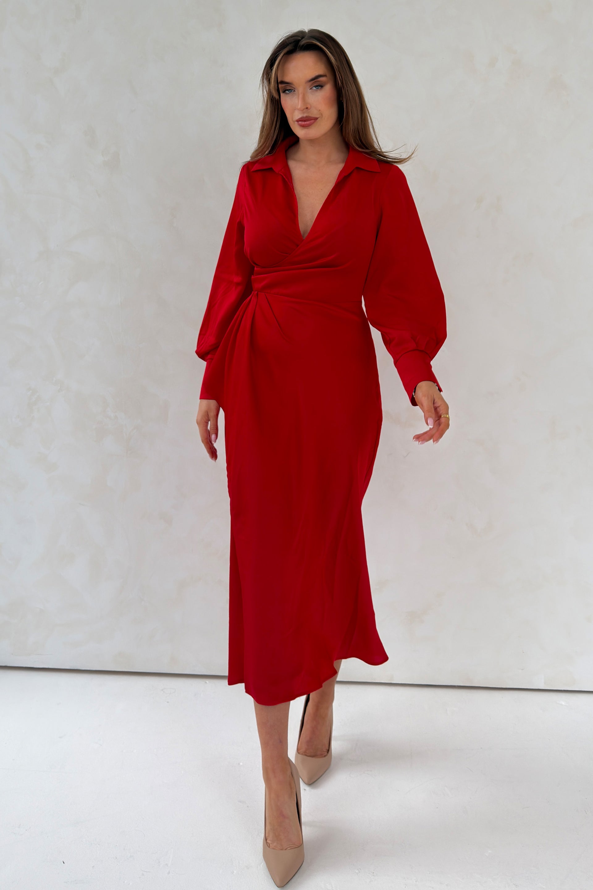 Kelly Wrap Over Maxi Dress Red Girl In Mind Kelly Wrap Over Maxi Dress Red Girl In Mind