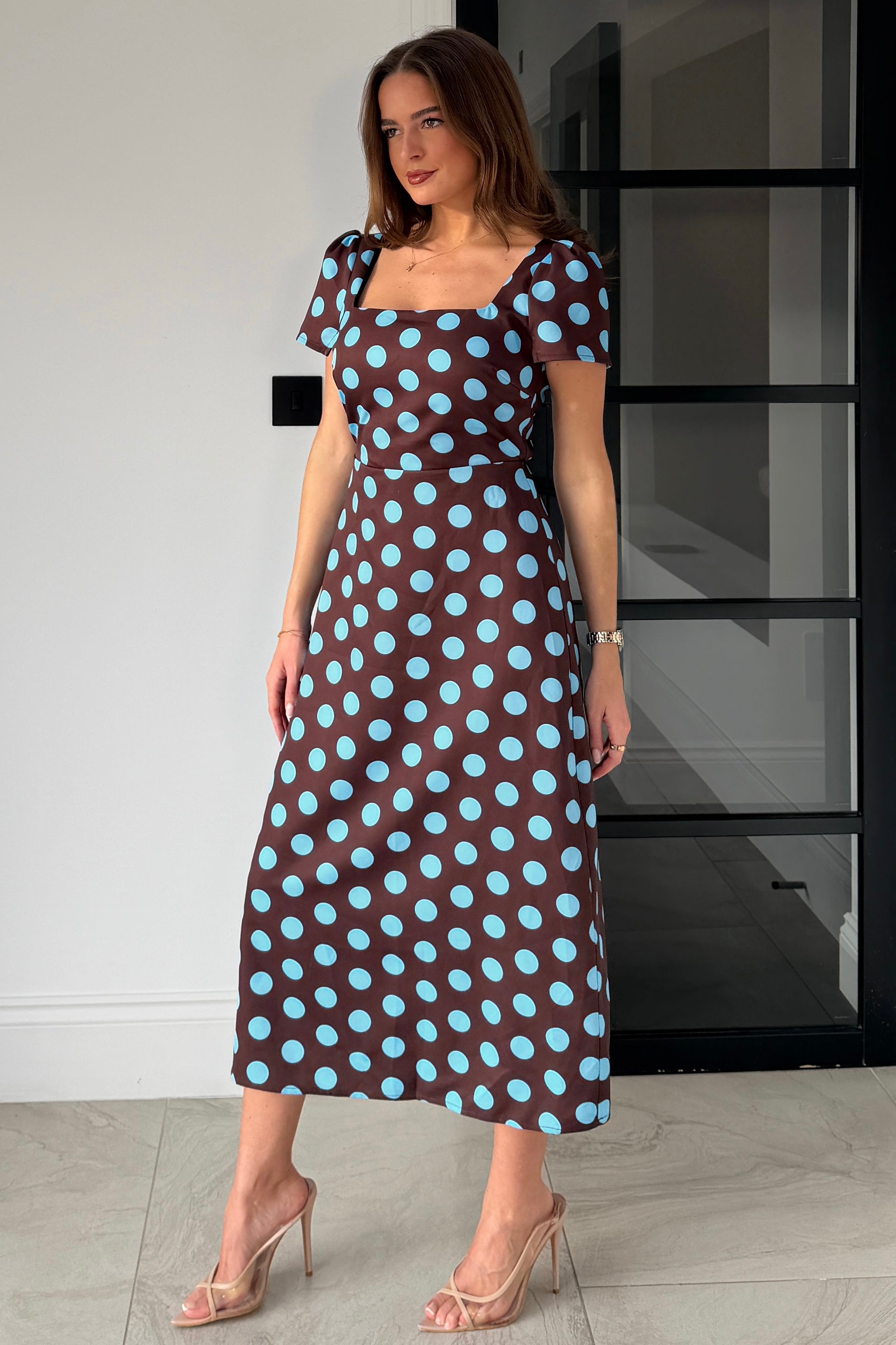 Alba Split sleeve detail midi Dress