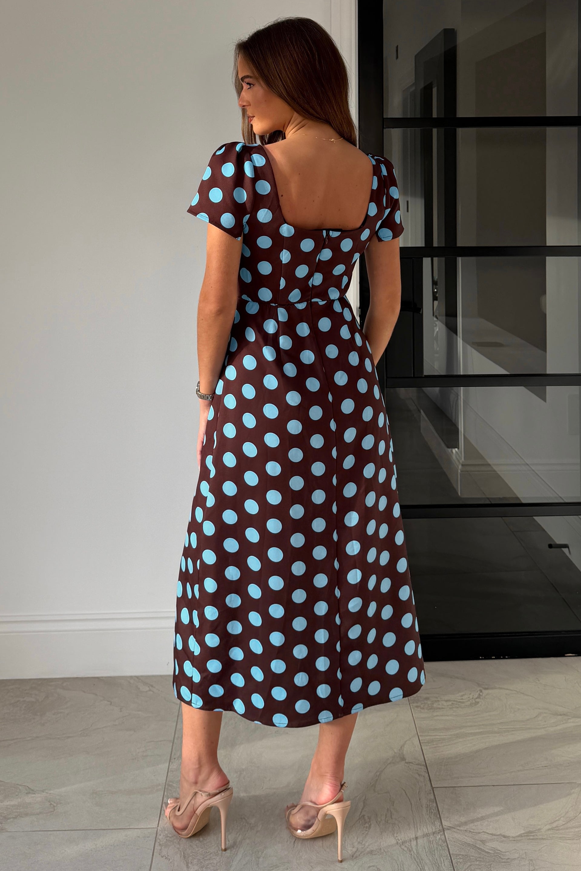 Alba Split sleeve detail midi Dress