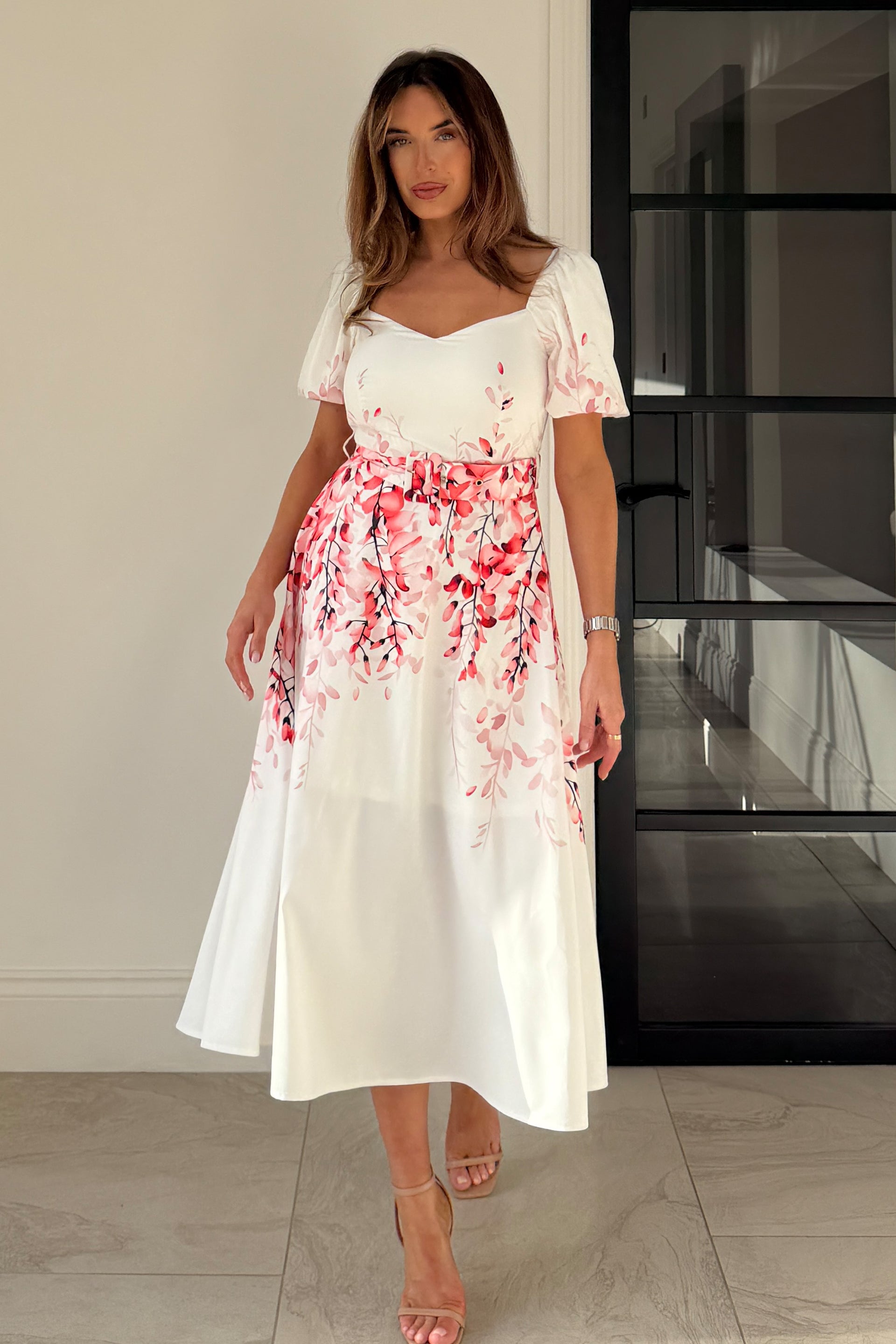 cute pink homecoming dresses Cute A-line Ruffles Sleeves Prom Homecoming Dresses Short