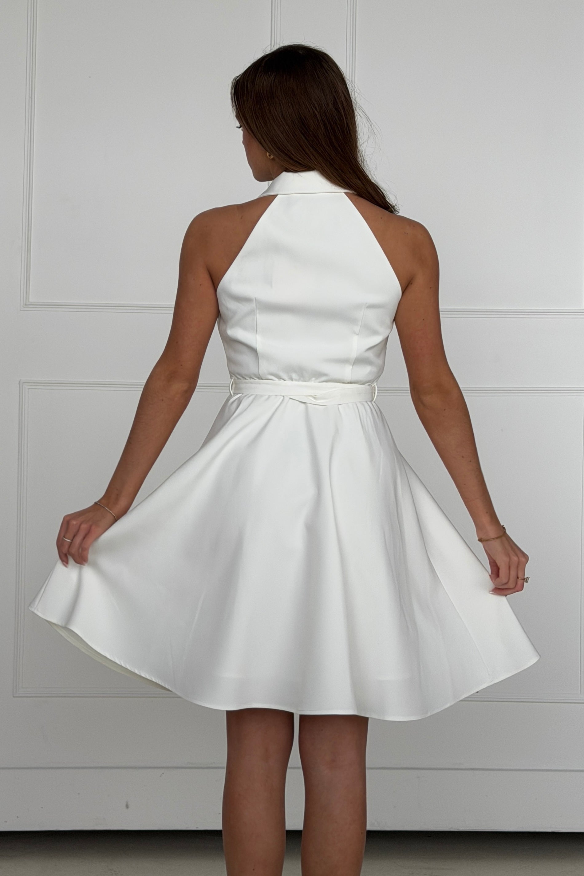 white glitzy dress Marienne White Sequin Mini Dress - 14