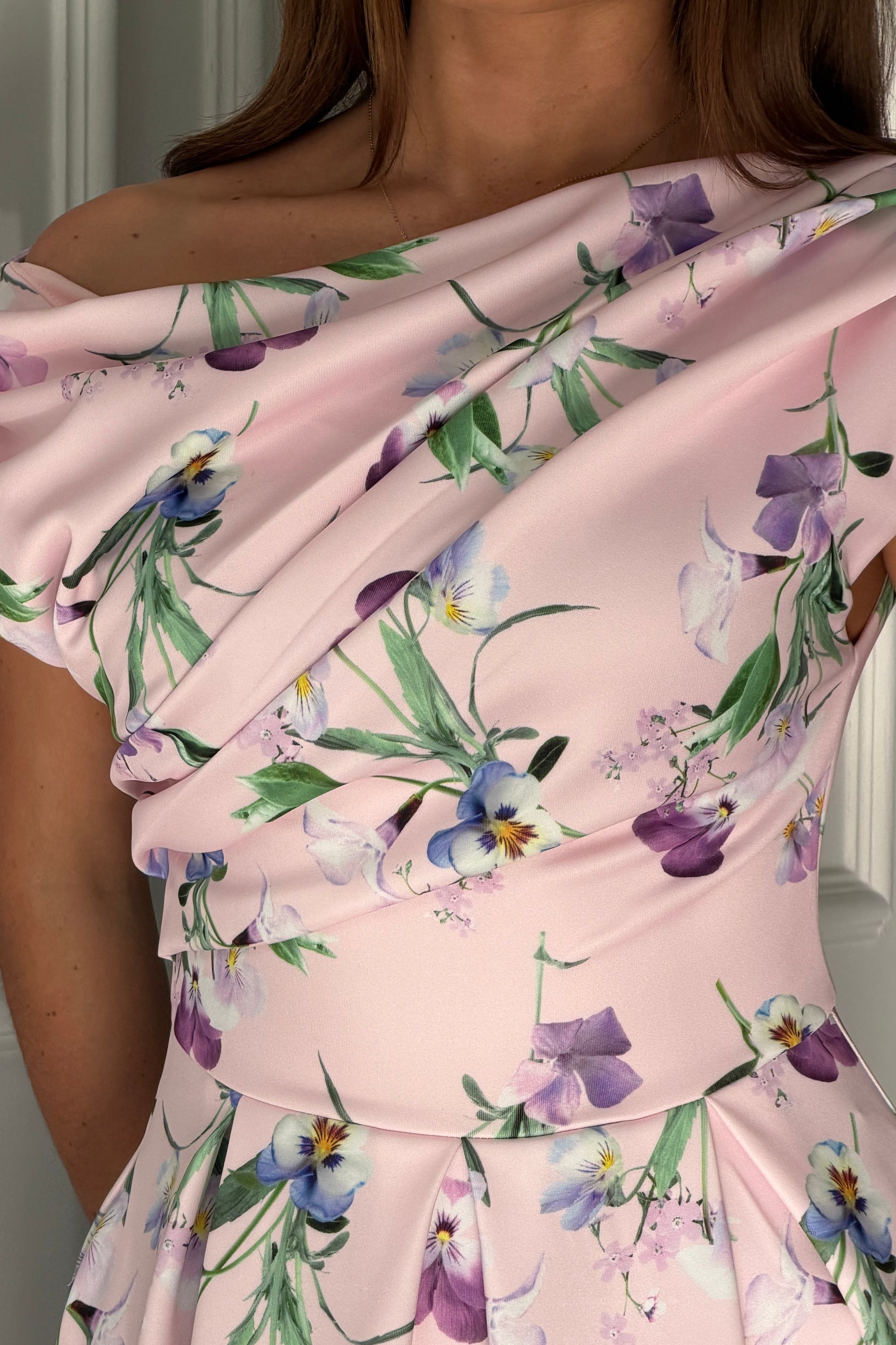 Betty Asymmetric Midi Dress Purple