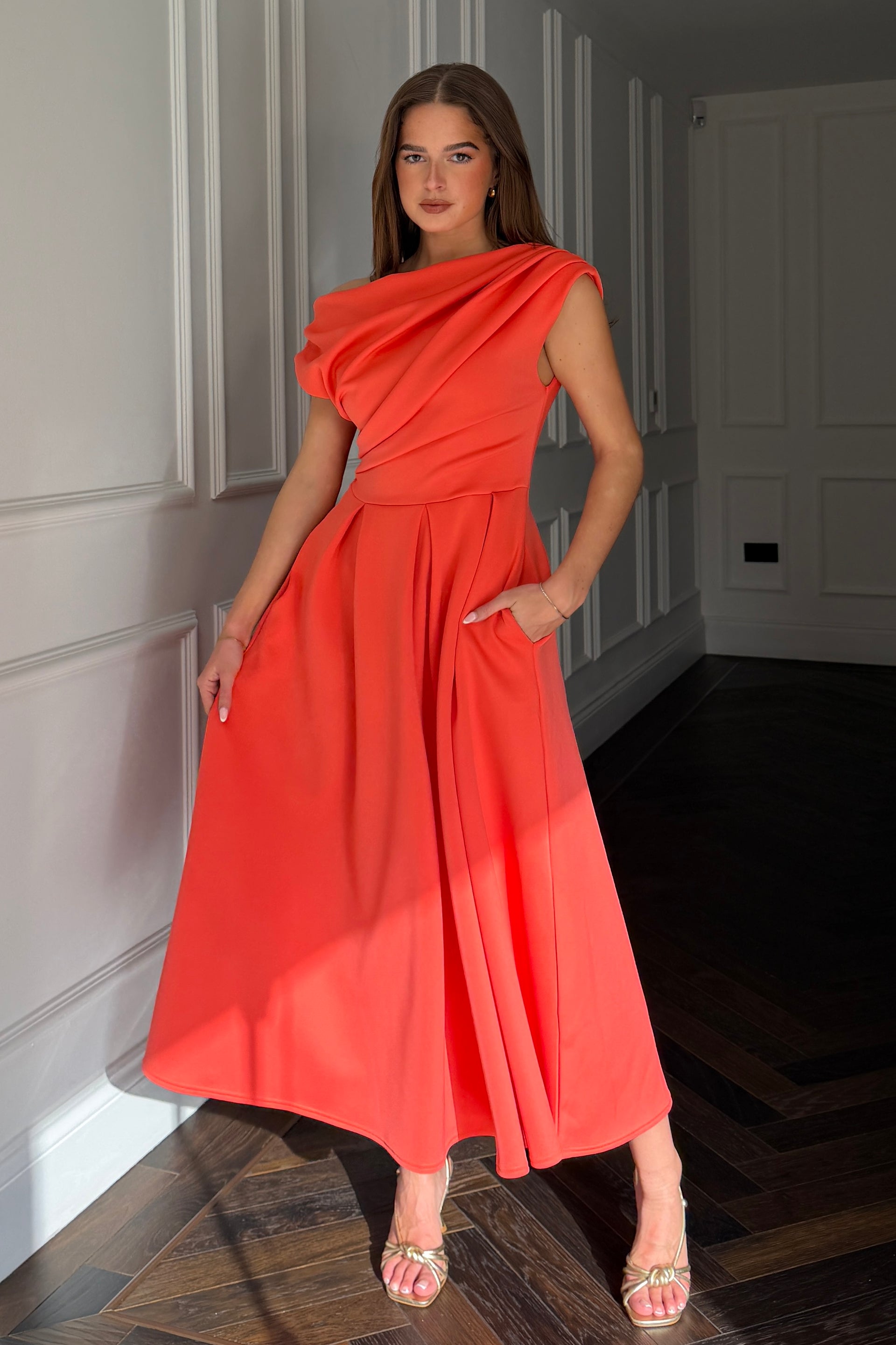 coral asymmetrical dress Beach Coral Asymmetrical Dress 10
