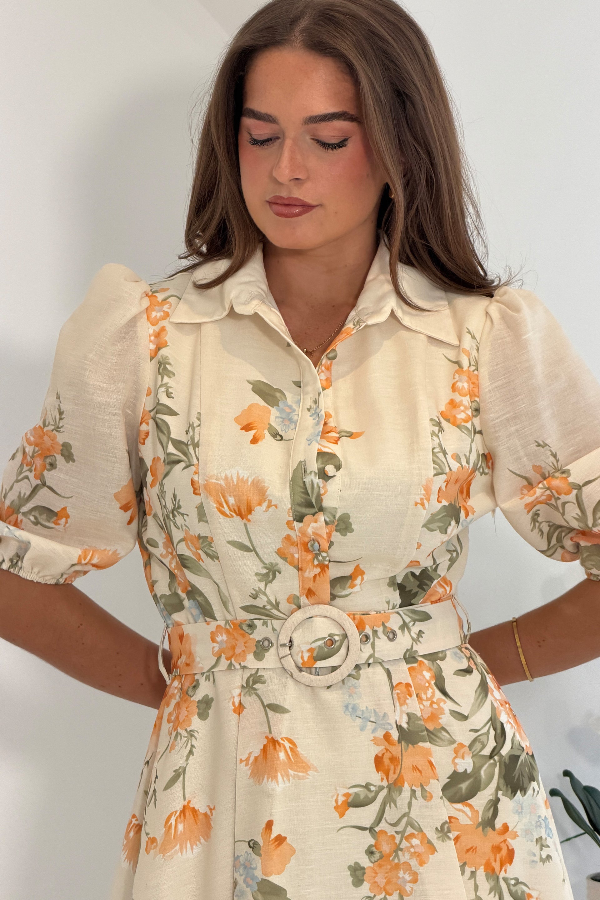 chinese dress ladies Farm Rio Women's Renata Floral Long Sleeve Midi Dress main image 0