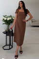 Valentina Midi Dress Brown