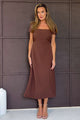 Valentina Midi Dress Brown