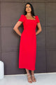 Valentina Midi Dress Red