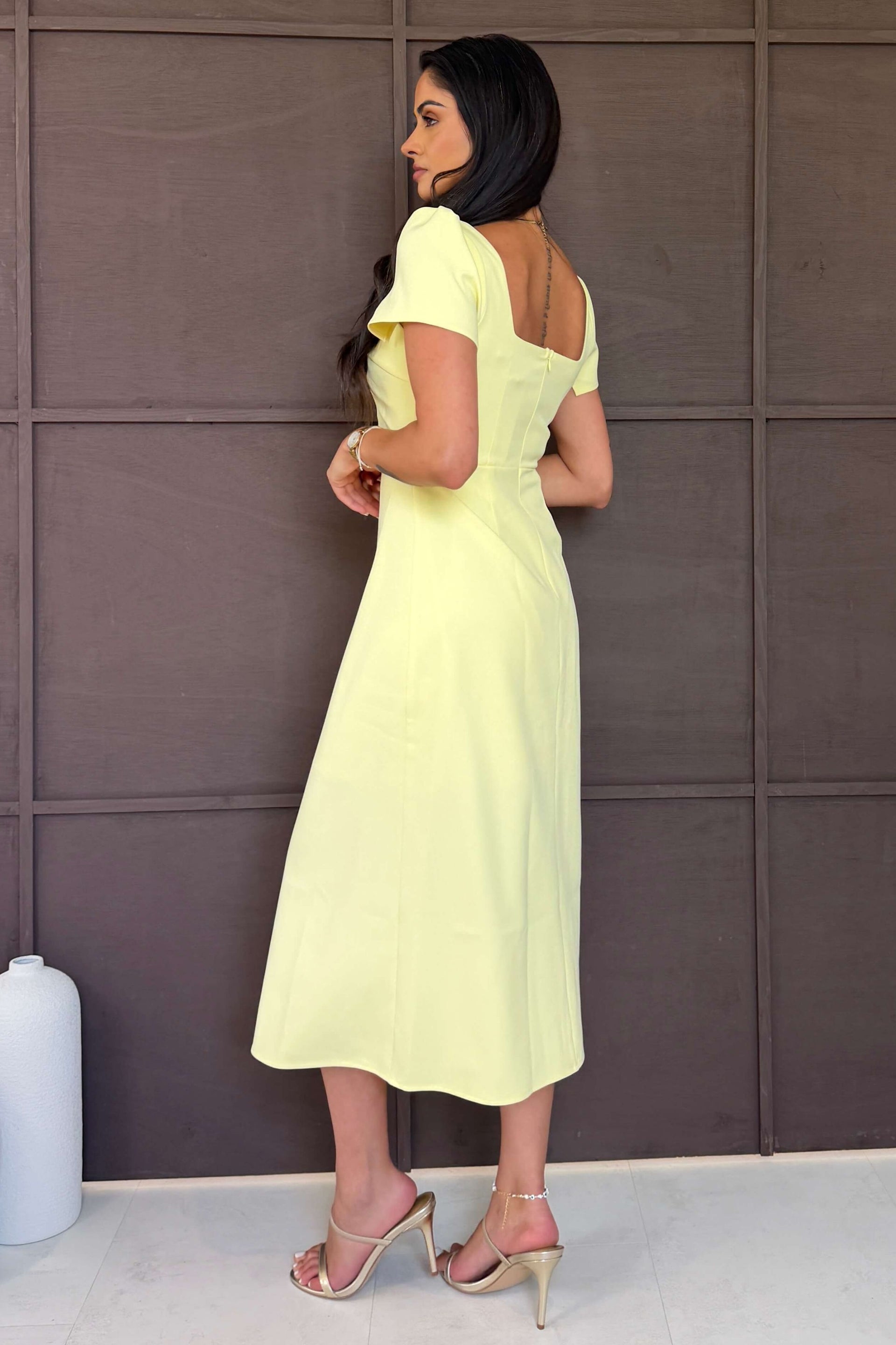 Valentina Midi Dress Yellow